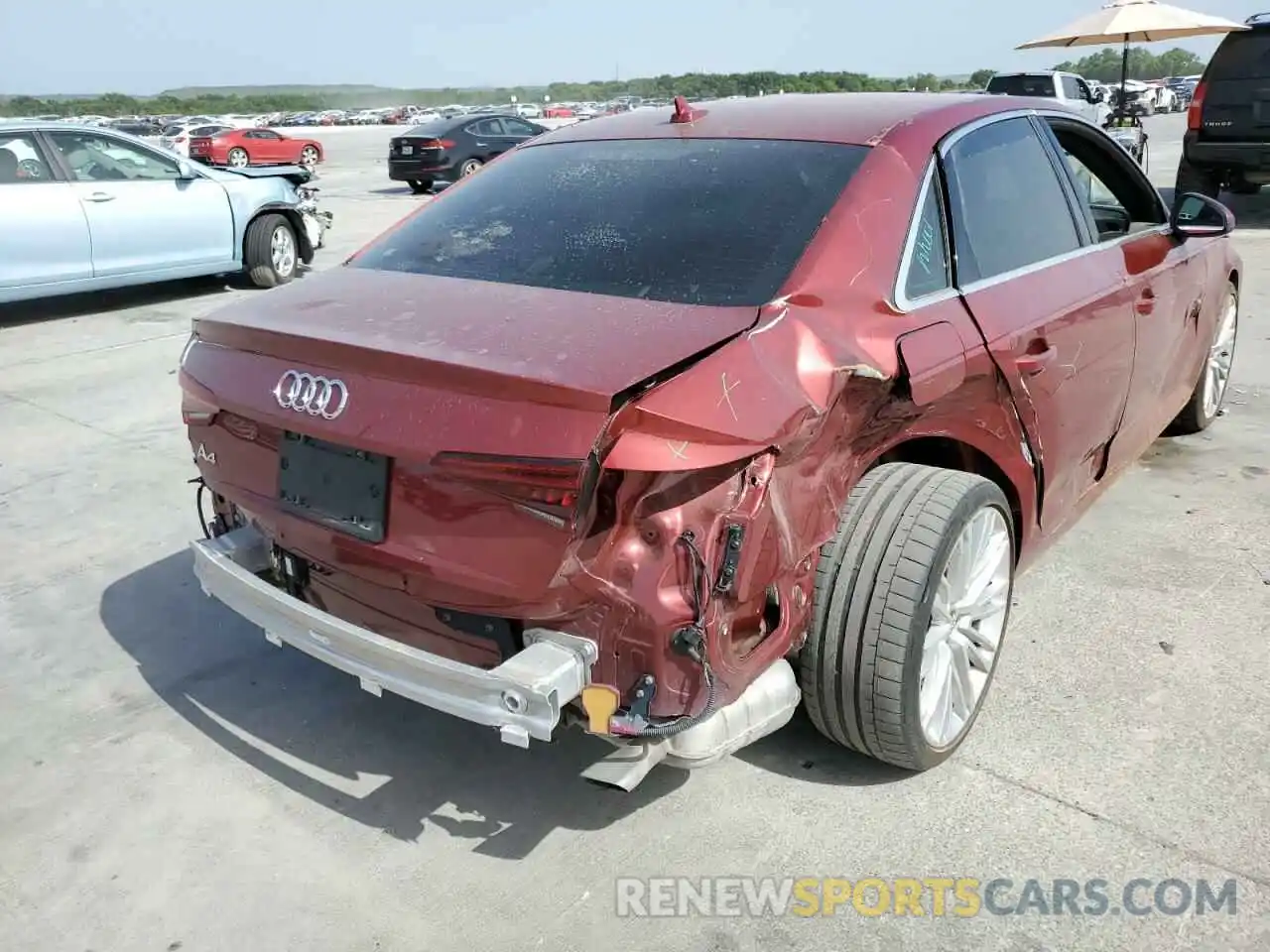 4 Photograph of a damaged car WAUHMAF40KA056053 AUDI A4 2019