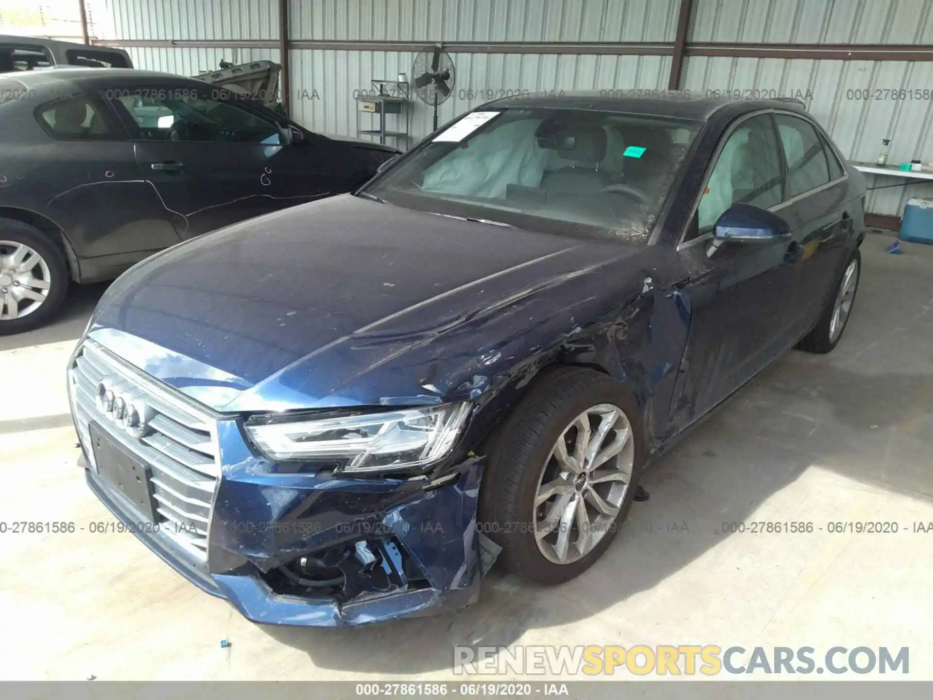 2 Photograph of a damaged car WAUHMAF41KA108418 AUDI A4 2019