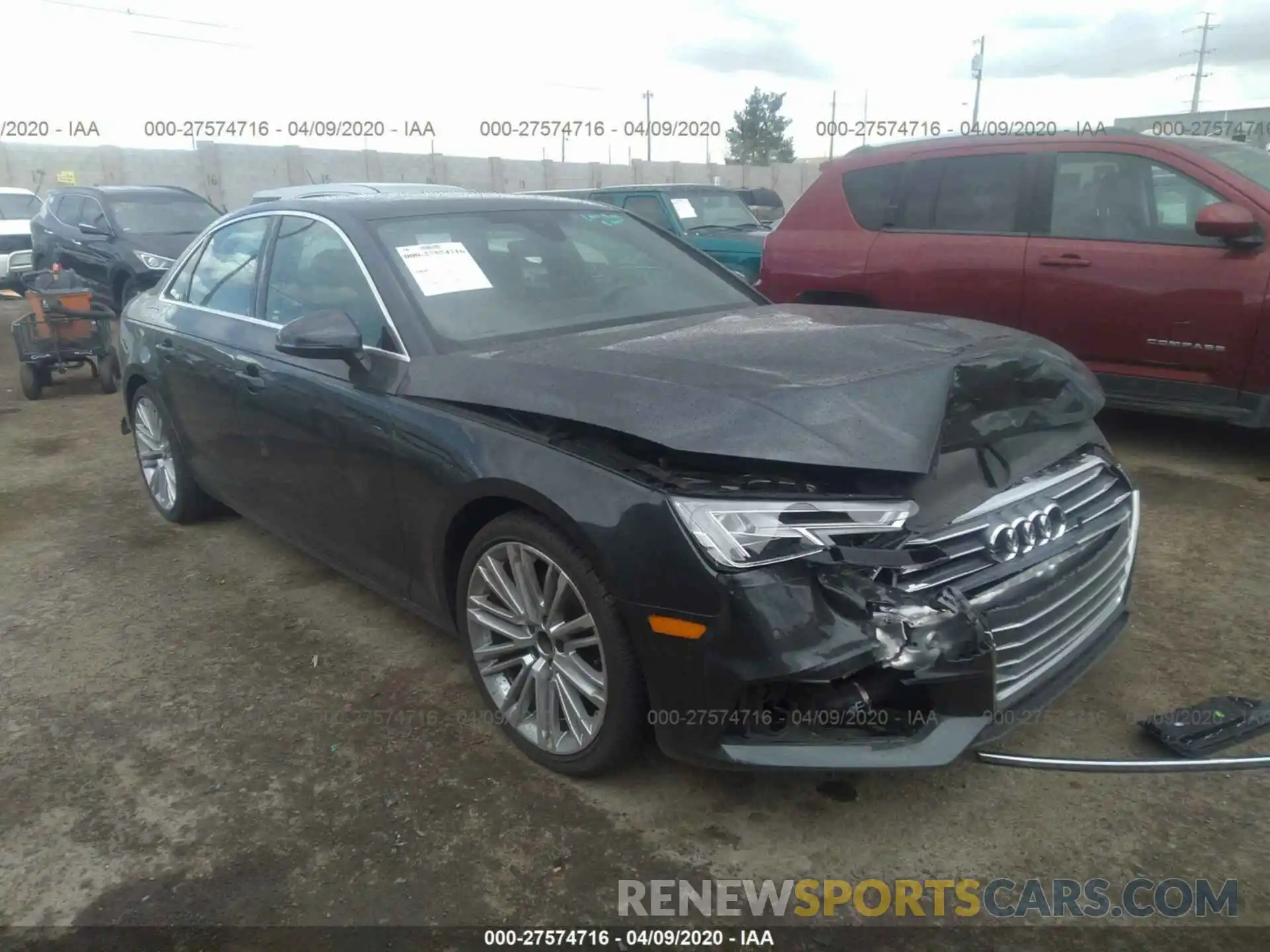 1 Photograph of a damaged car WAUHMAF41KN004942 AUDI A4 2019