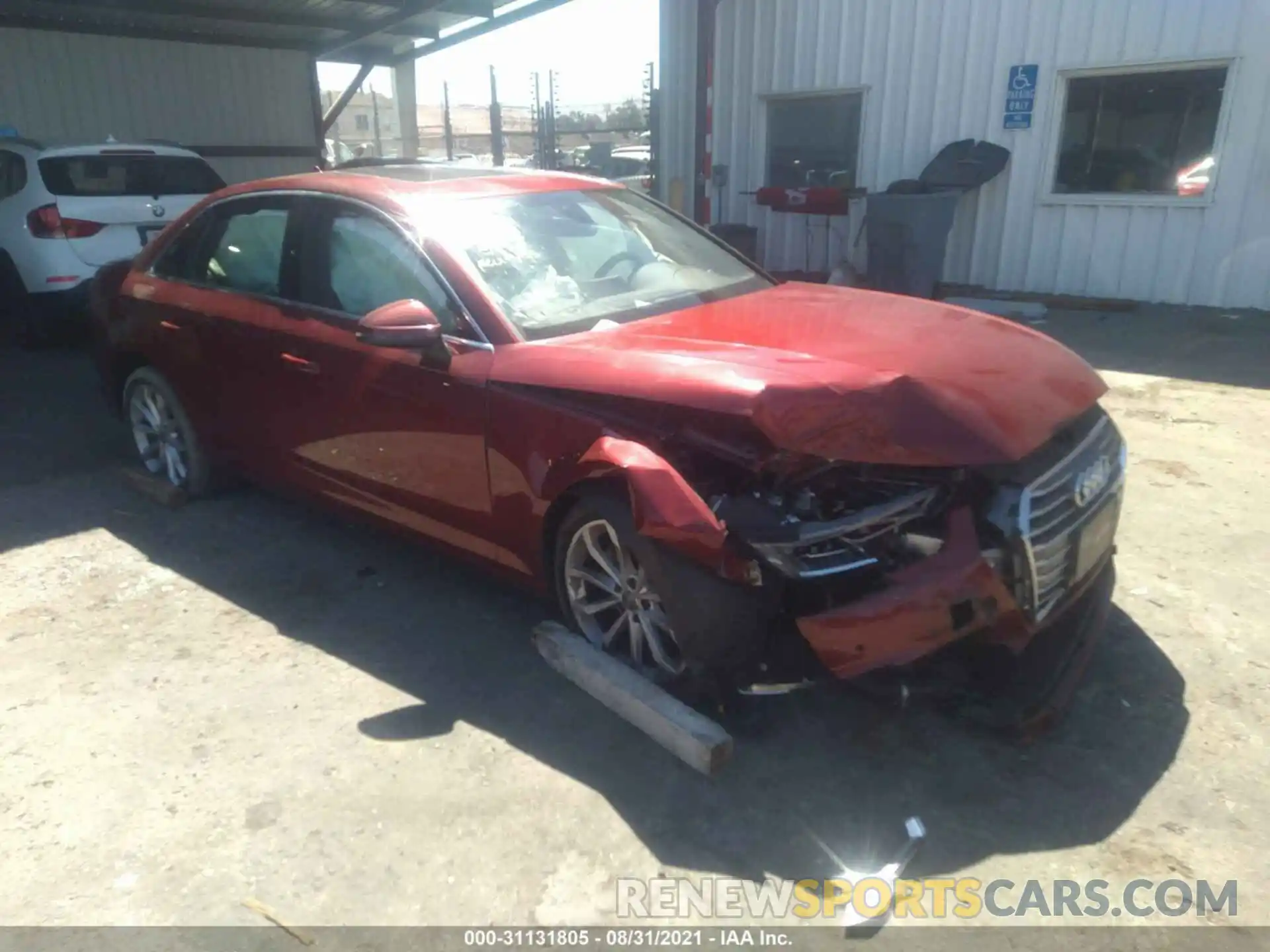 1 Photograph of a damaged car WAUHMAF42KA044373 AUDI A4 2019