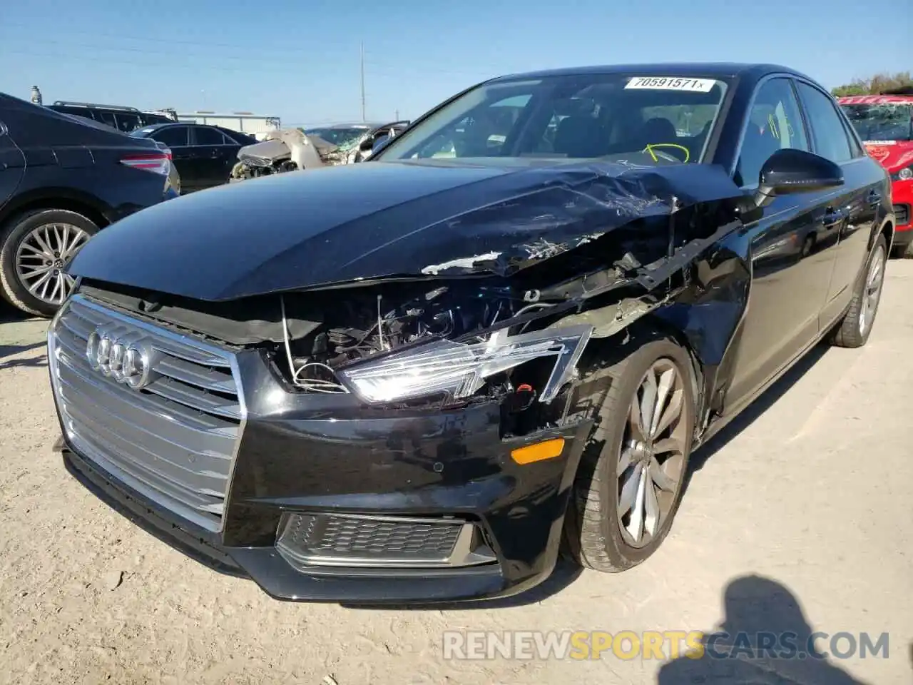 2 Photograph of a damaged car WAUHMAF42KN005016 AUDI A4 2019