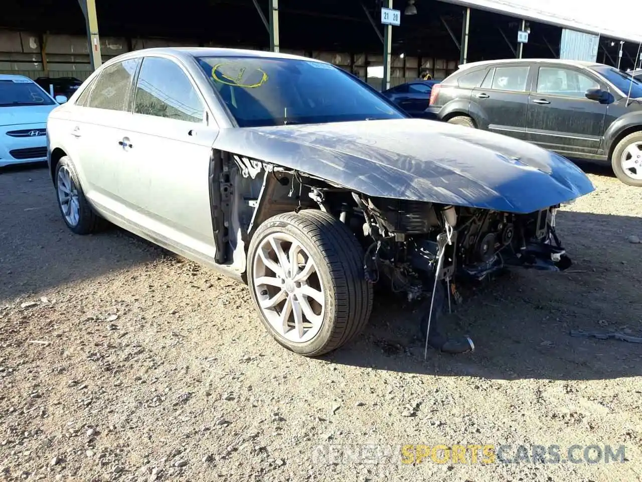 1 Photograph of a damaged car WAUHMAF46KA010968 AUDI A4 2019