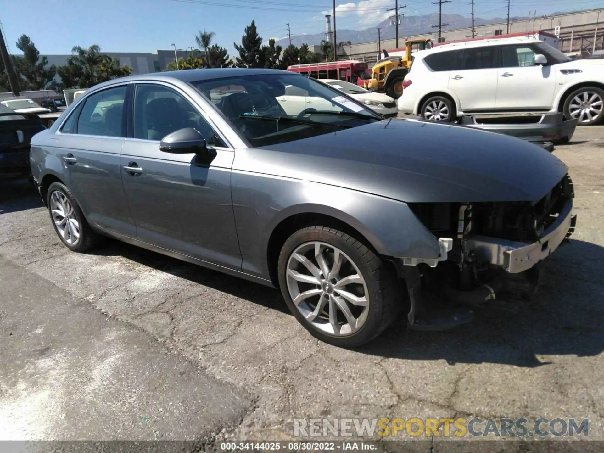 1 Photograph of a damaged car WAUHMAF46KN008145 AUDI A4 2019