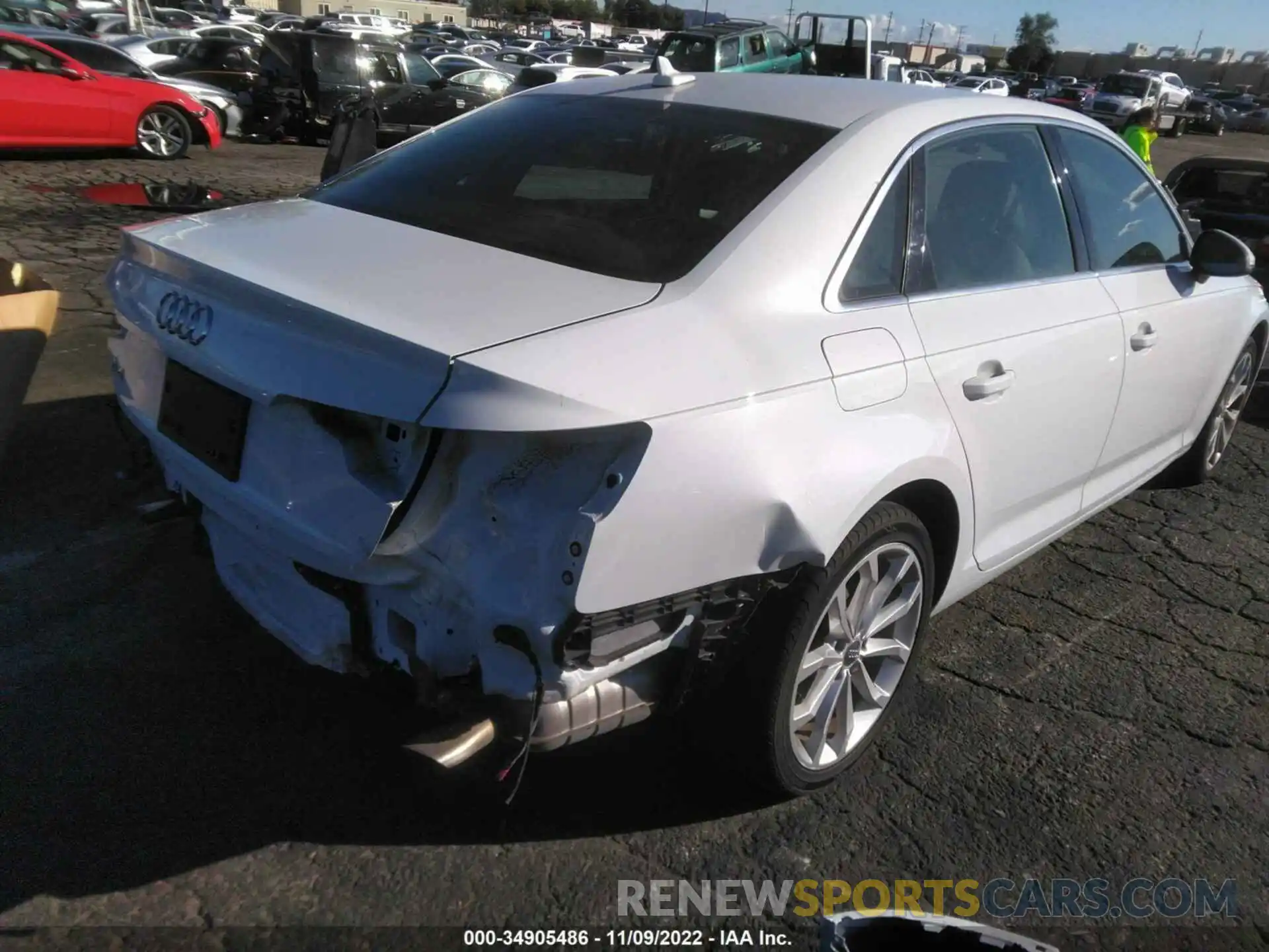 4 Photograph of a damaged car WAUHMAF47KA033238 AUDI A4 2019