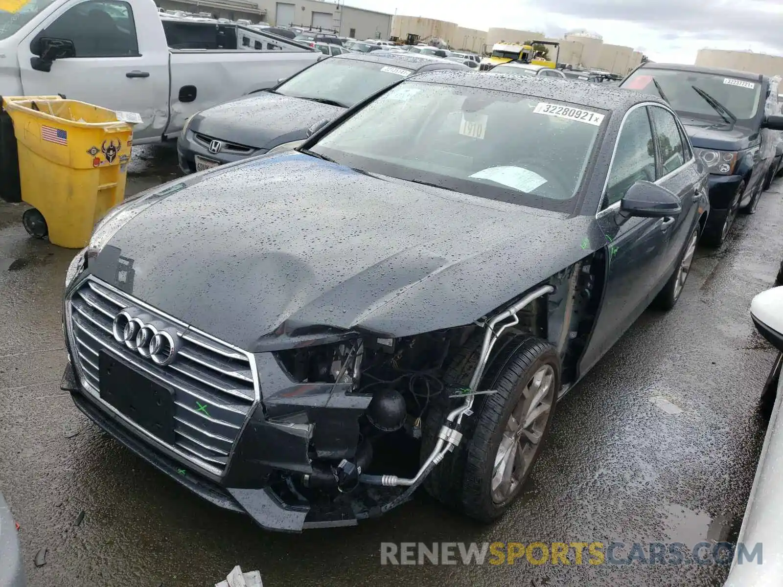 2 Photograph of a damaged car WAUHMAF48KA107542 AUDI A4 2019