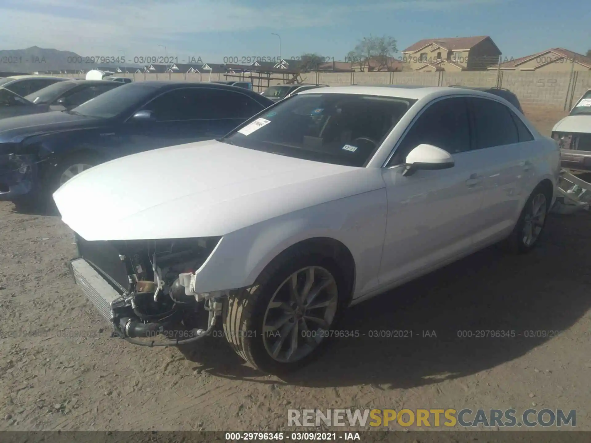 2 Photograph of a damaged car WAUHMAF49KN012075 AUDI A4 2019