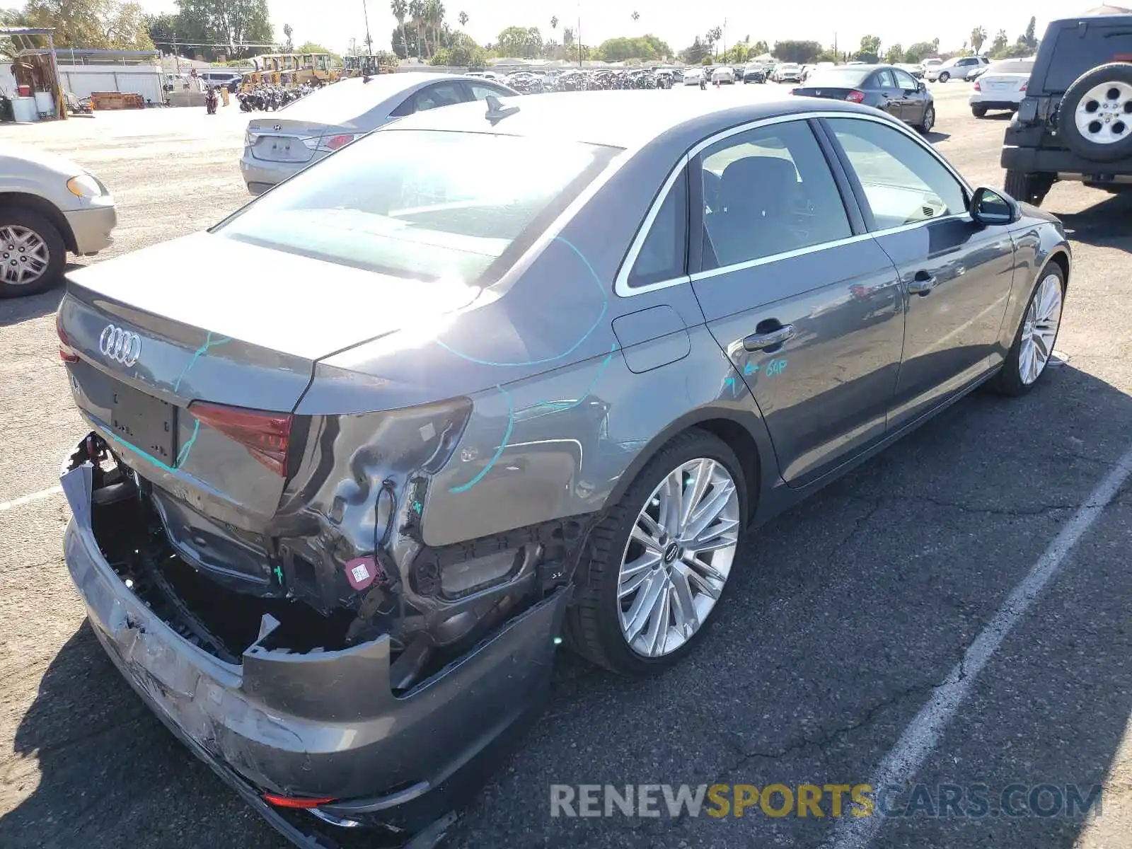 4 Photograph of a damaged car WAUHMAF49KN016241 AUDI A4 2019