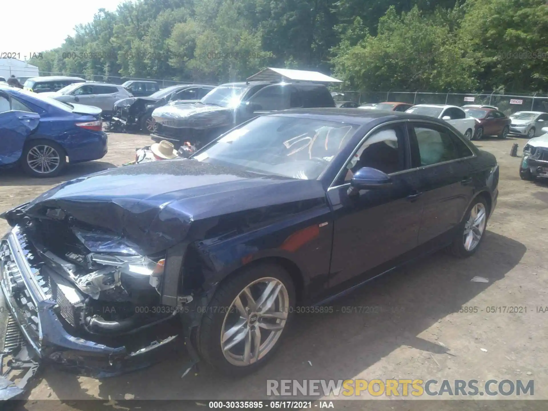 2 Photograph of a damaged car WAUDNAF42LA058187 AUDI A4 2020