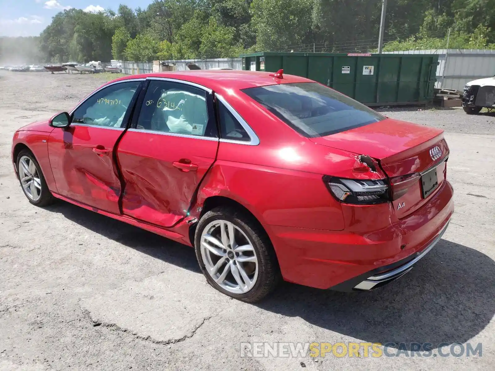 3 Photograph of a damaged car WAUDNAF42LN014666 AUDI A4 2020