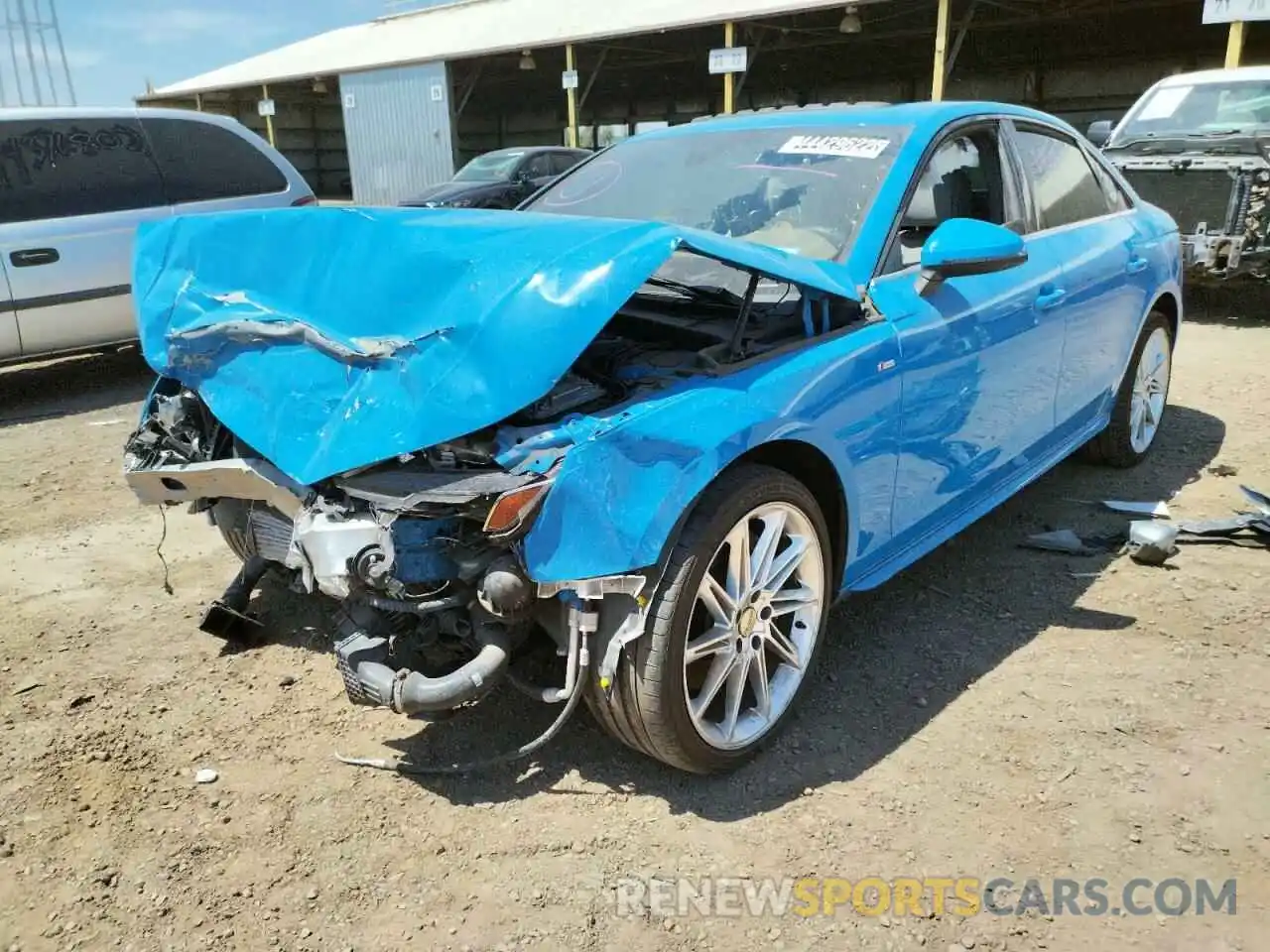 2 Photograph of a damaged car WAUDNAF45LA072181 AUDI A4 2020