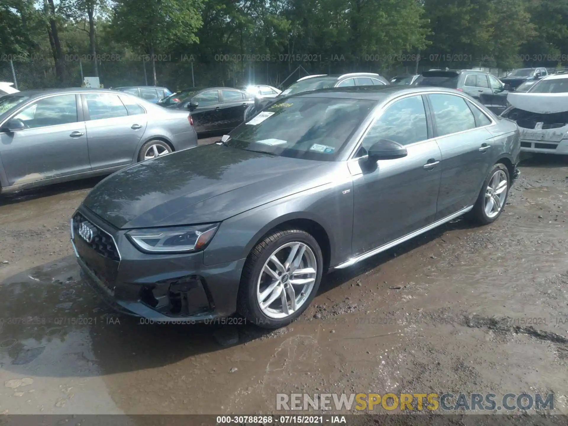 2 Photograph of a damaged car WAUDNAF45LN009140 AUDI A4 2020