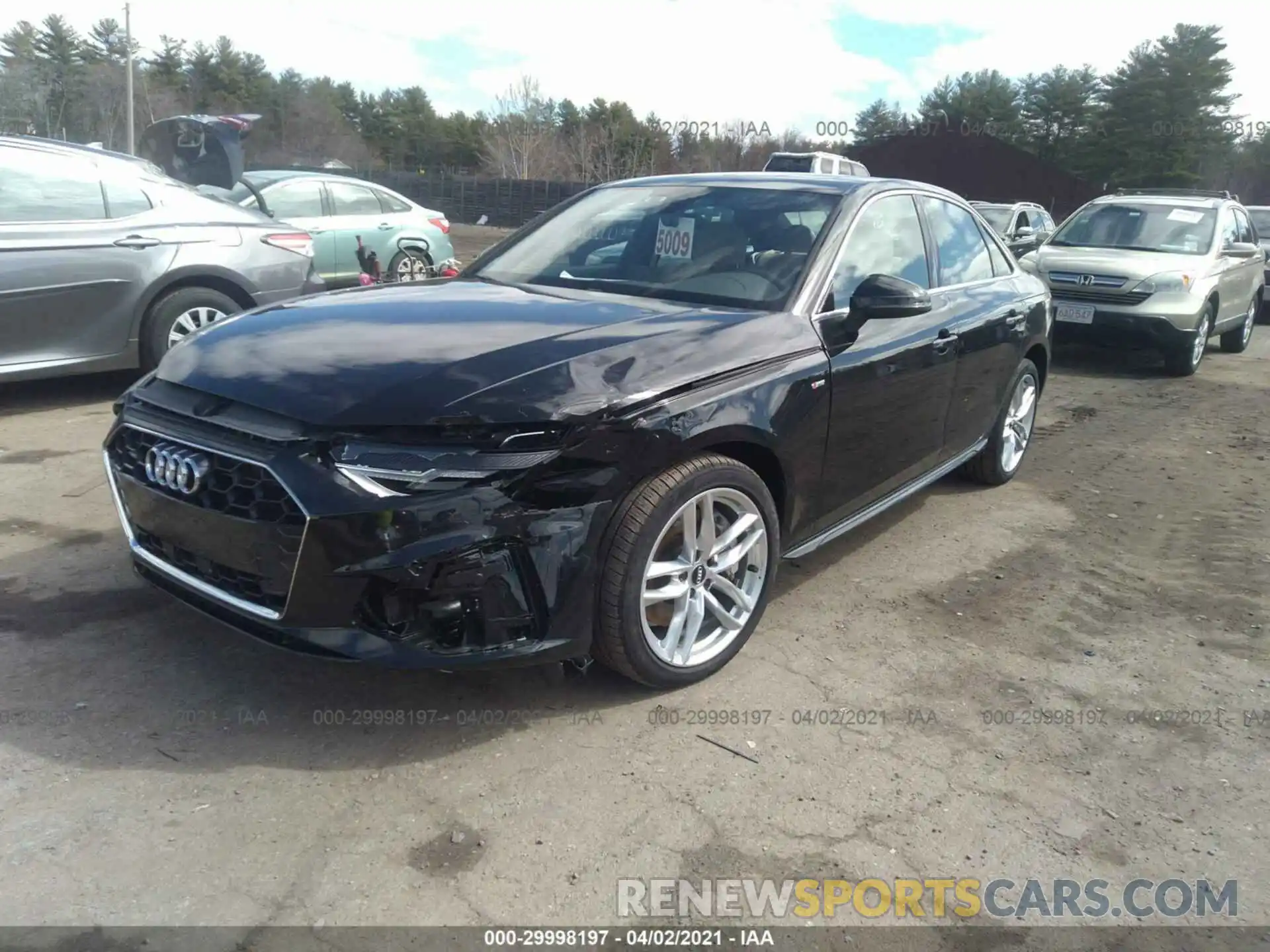 2 Photograph of a damaged car WAUDNAF4XLN008887 AUDI A4 2020