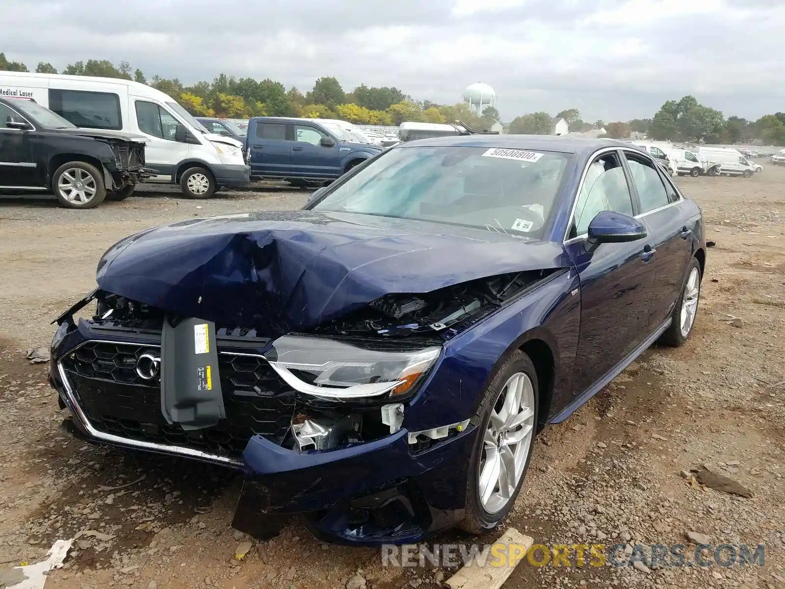 2 Photograph of a damaged car WAUDNAF4XLN010929 AUDI A4 2020