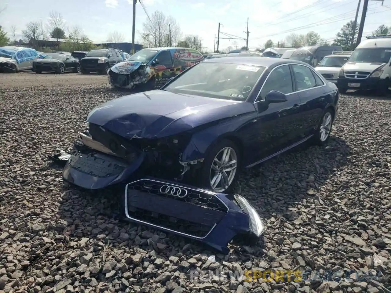 2 Фотография поврежденного автомобиля WAUENAF40LA038914 AUDI A4 2020