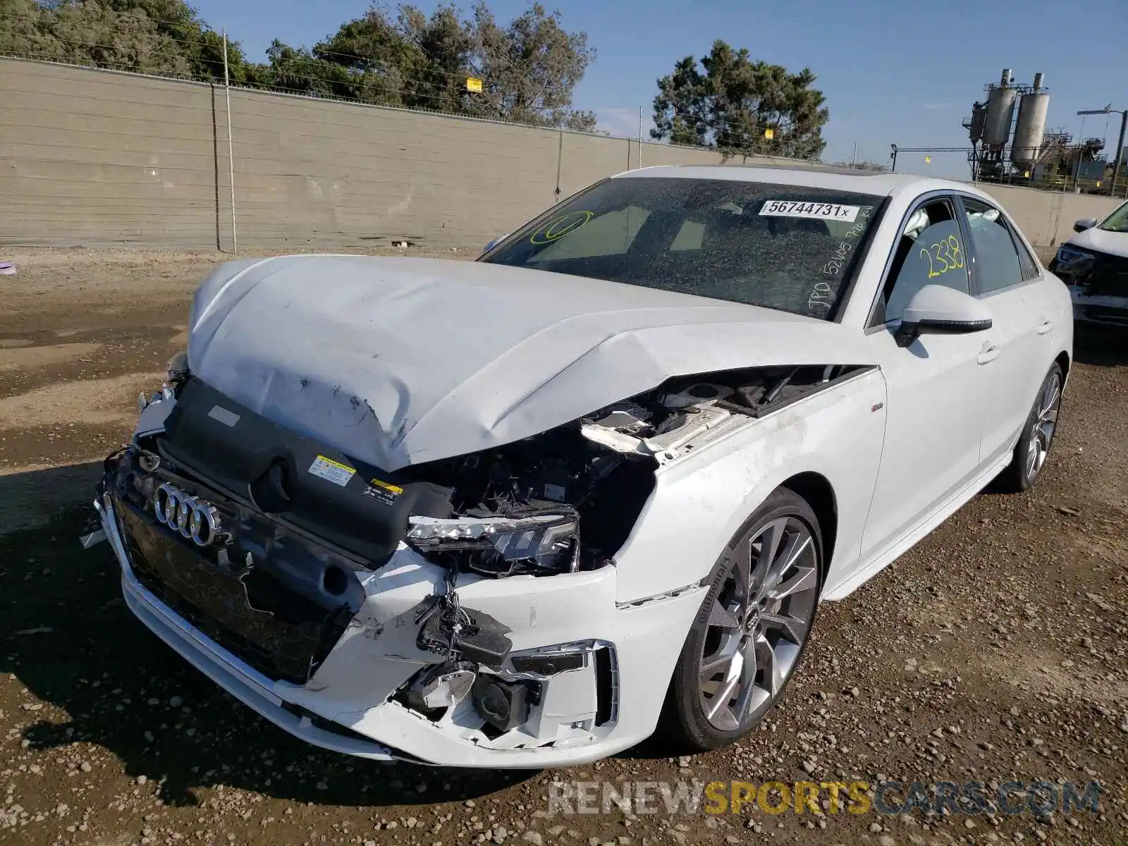 2 Photograph of a damaged car WAUENAF40LN005520 AUDI A4 2020