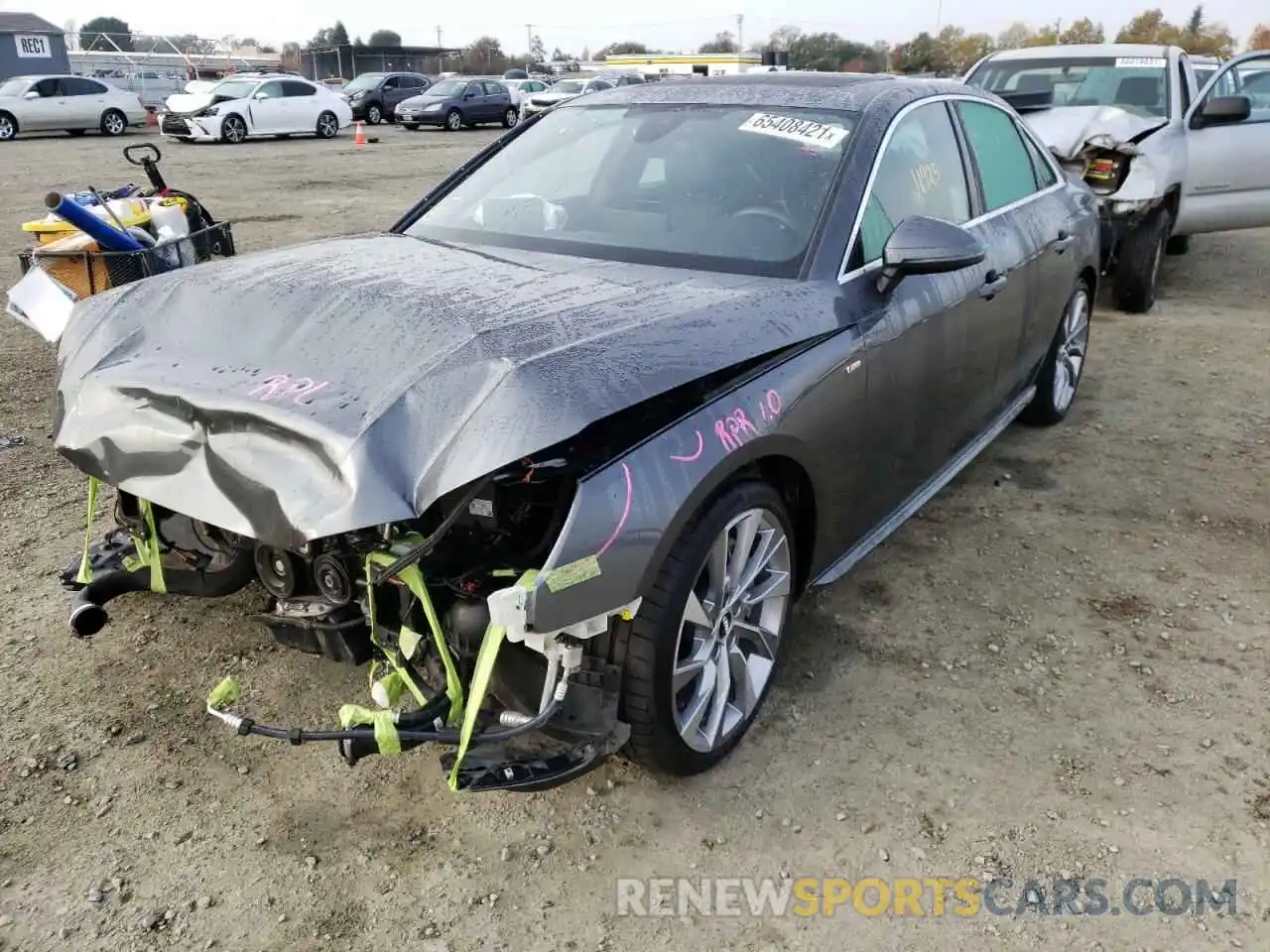 2 Photograph of a damaged car WAUENAF40LN006361 AUDI A4 2020