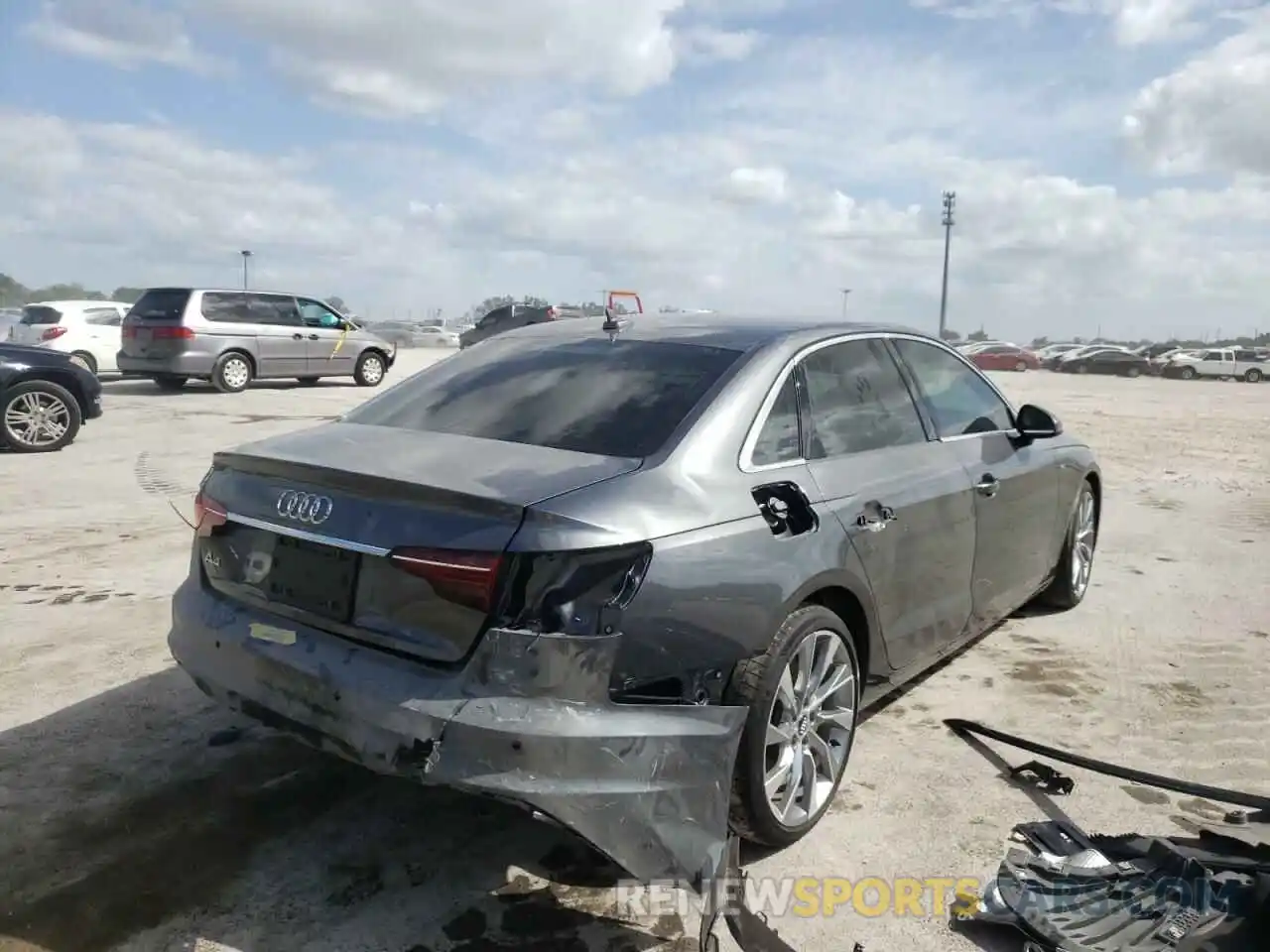 4 Фотография поврежденного автомобиля WAUENAF41LA039313 AUDI A4 2020