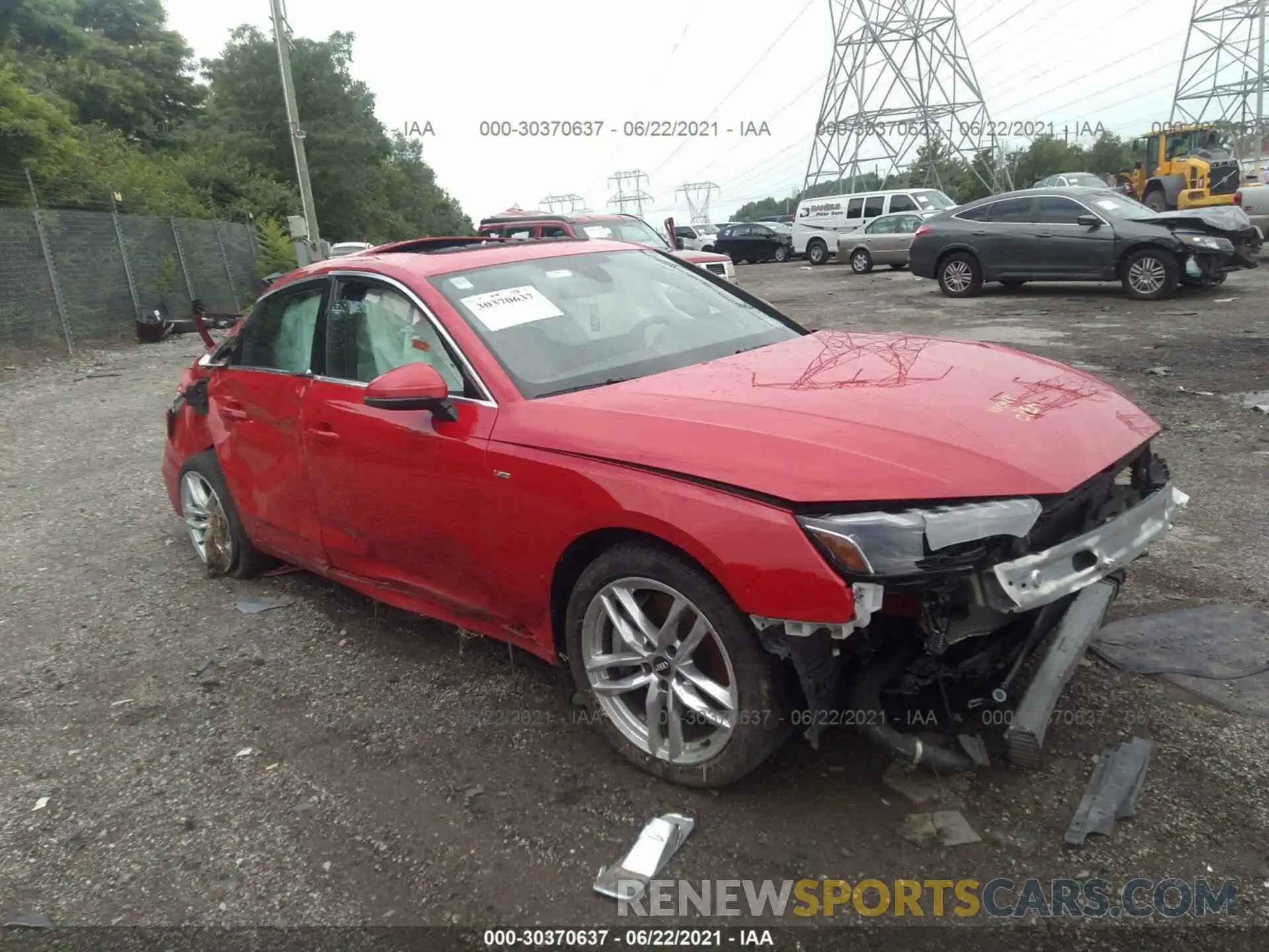 1 Photograph of a damaged car WAUENAF46LA068323 AUDI A4 2020