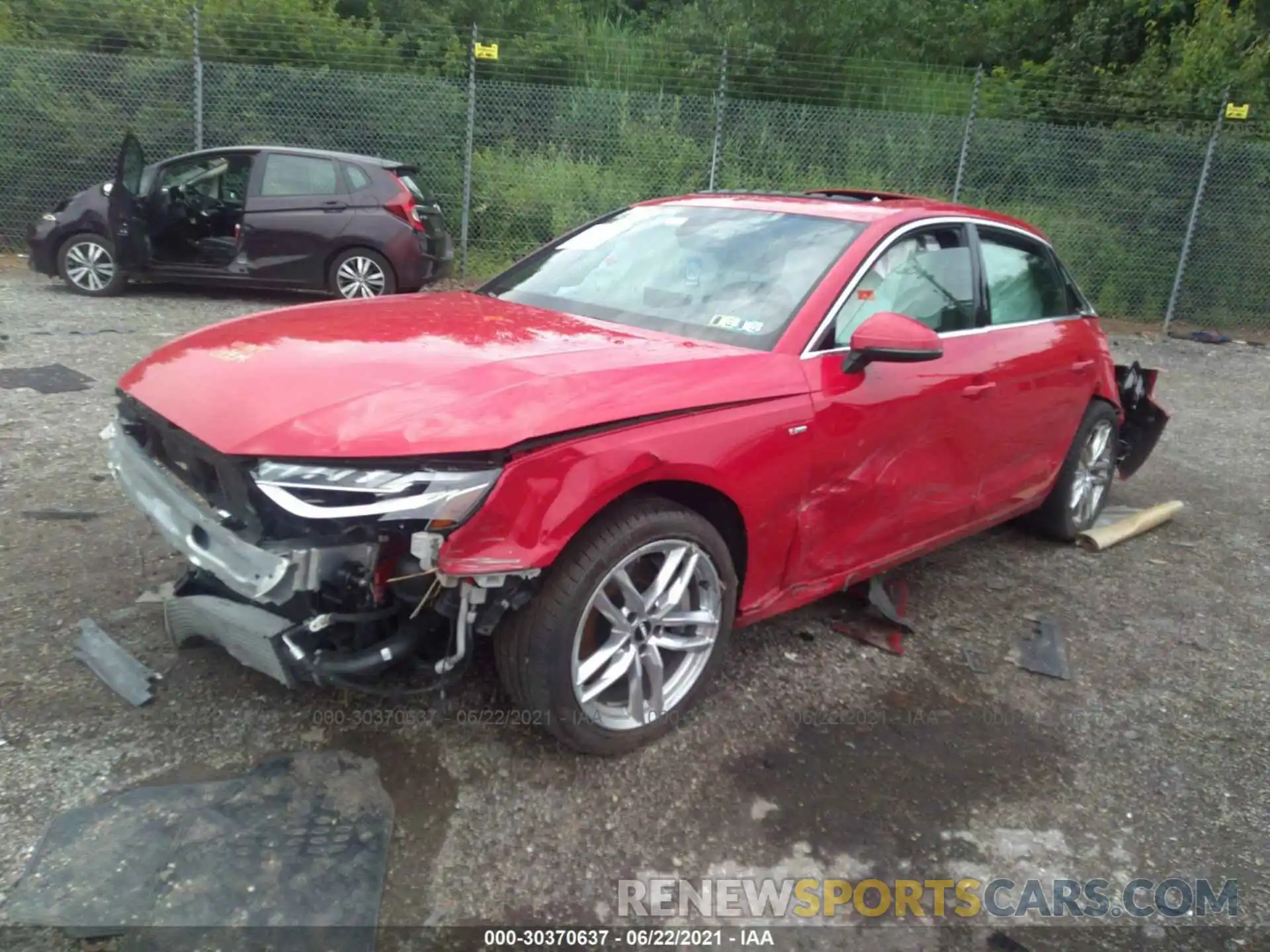 2 Photograph of a damaged car WAUENAF46LA068323 AUDI A4 2020