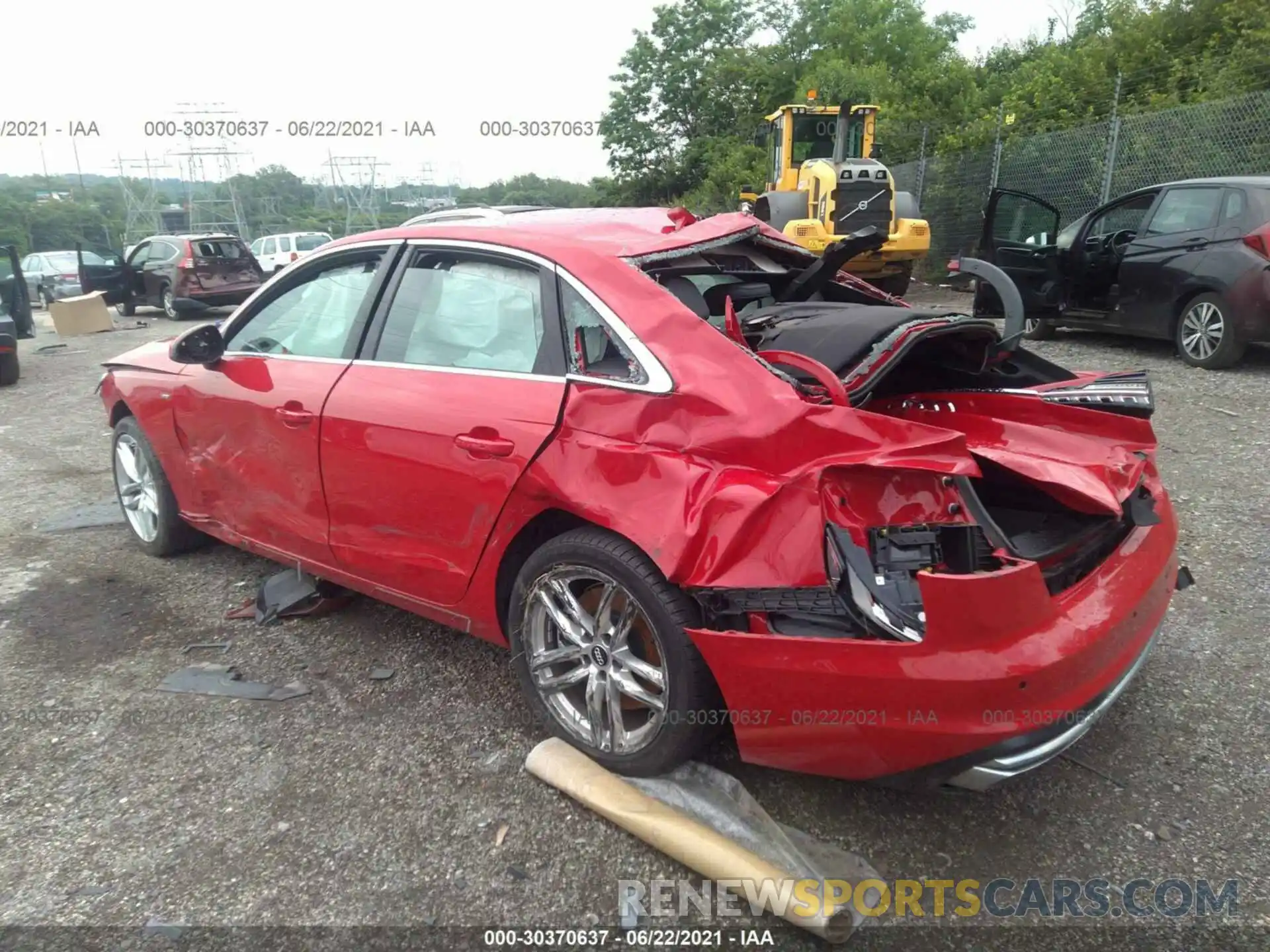 3 Photograph of a damaged car WAUENAF46LA068323 AUDI A4 2020