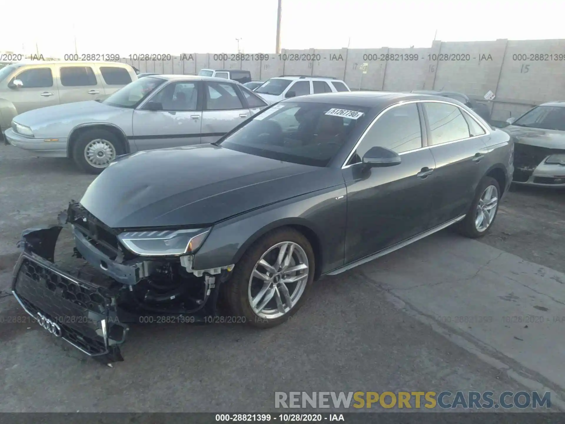 2 Photograph of a damaged car WAUENAF47LN005305 AUDI A4 2020