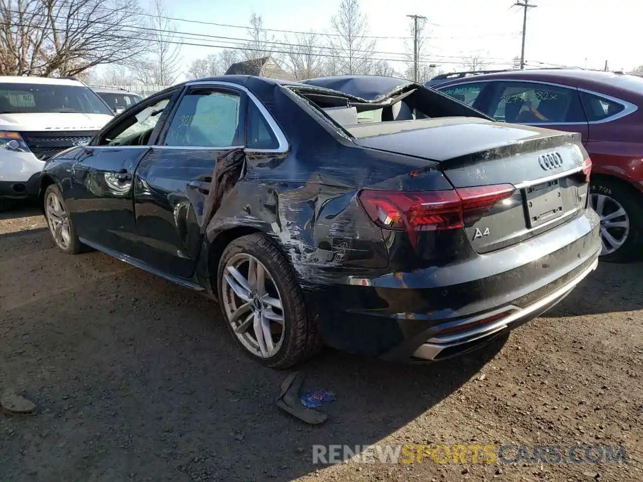 3 Photograph of a damaged car WAUENAF47LN010780 AUDI A4 2020