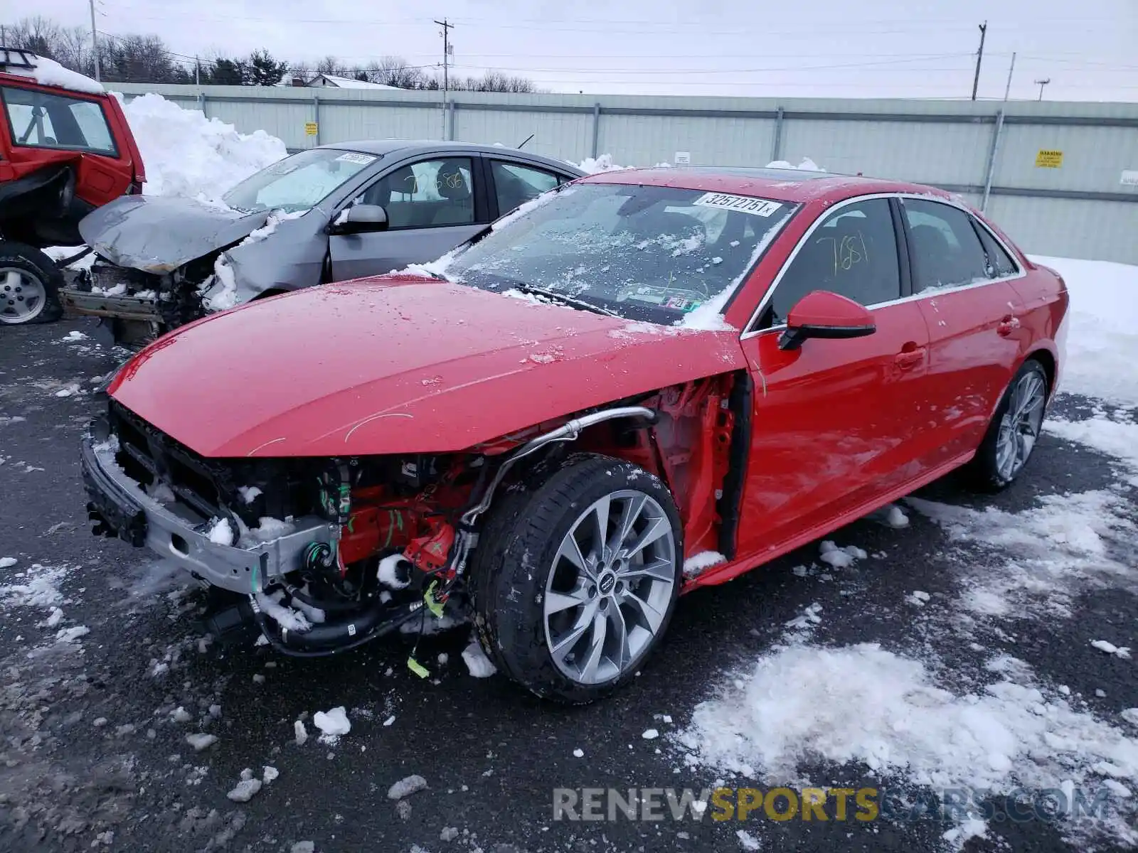 2 Photograph of a damaged car WAUENAF4XLA068065 AUDI A4 2020