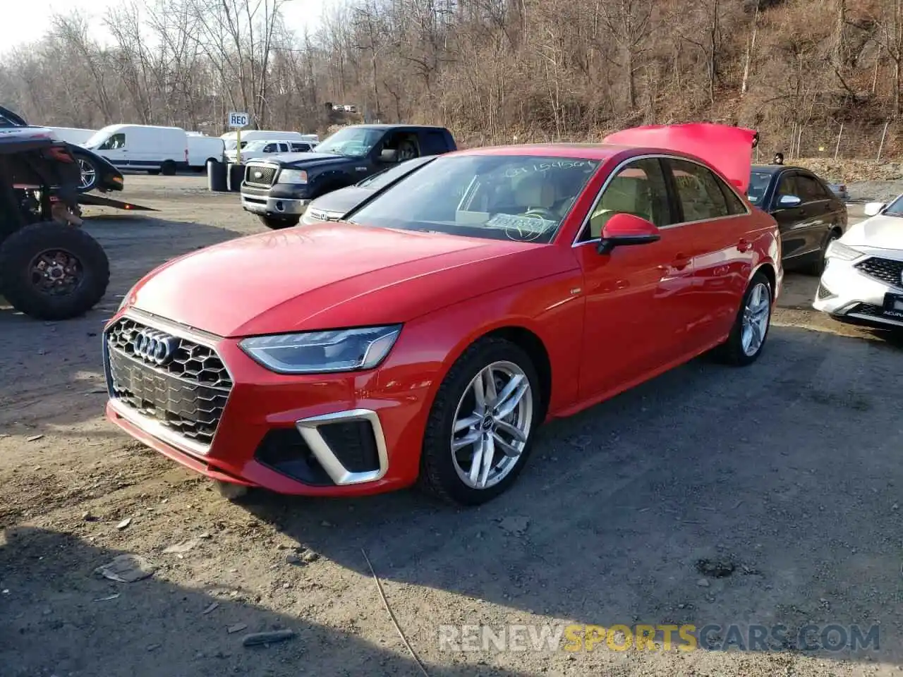 2 Photograph of a damaged car WAUENAF4XLA073427 AUDI A4 2020