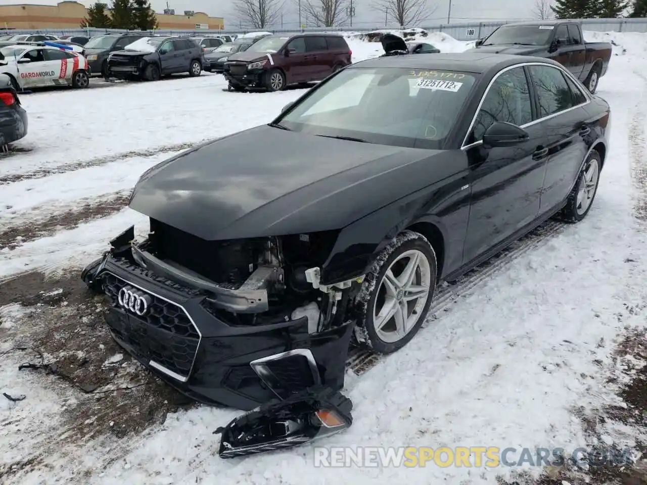 2 Photograph of a damaged car WAUENAF4XLN006979 AUDI A4 2020