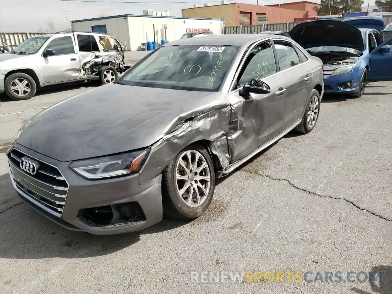 2 Photograph of a damaged car WAUGMAF42LN005353 AUDI A4 2020