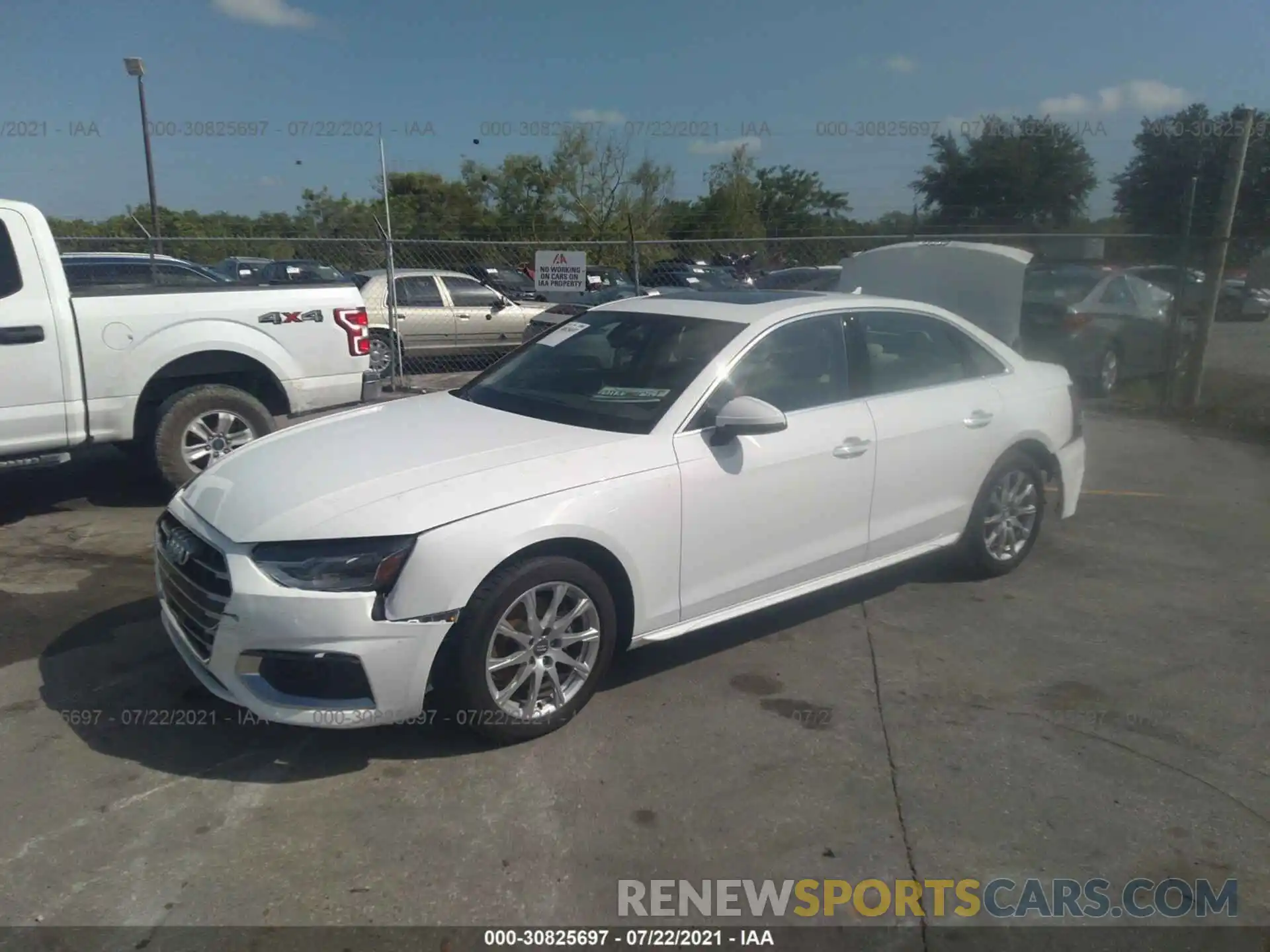 2 Photograph of a damaged car WAUGMAF44LA042346 AUDI A4 2020