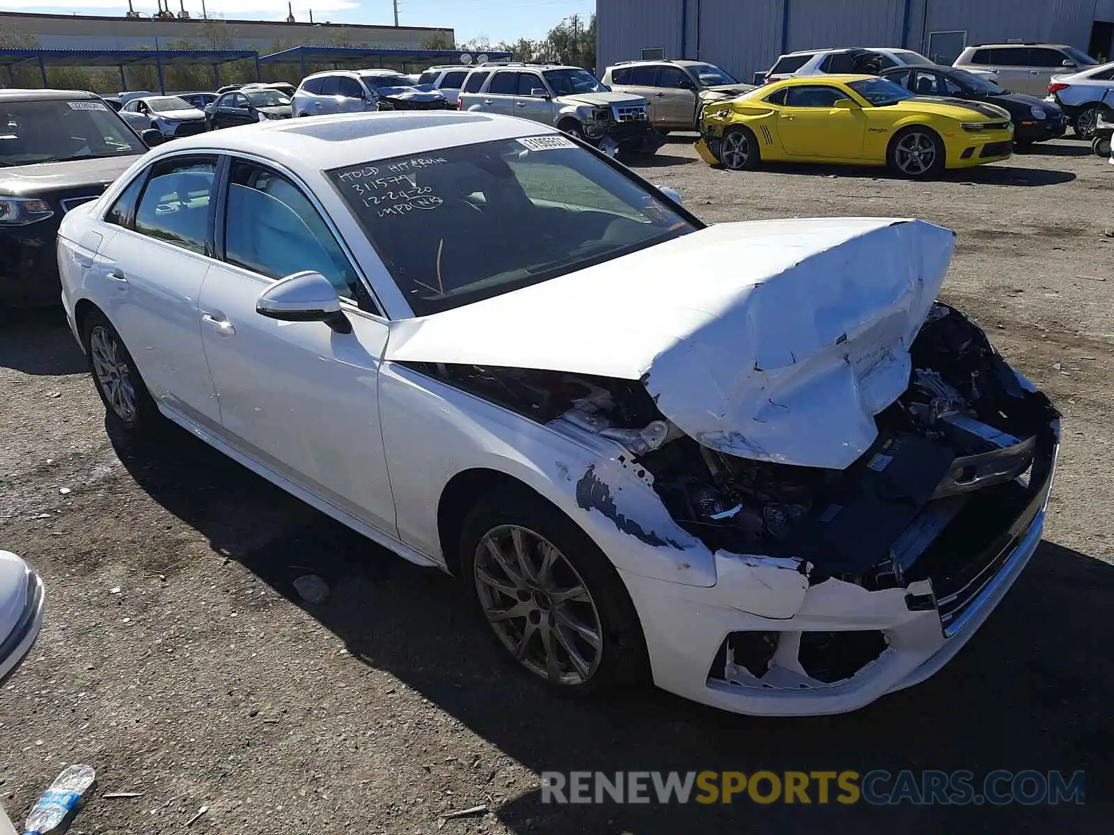 1 Photograph of a damaged car WAUGMAF47LA054118 AUDI A4 2020