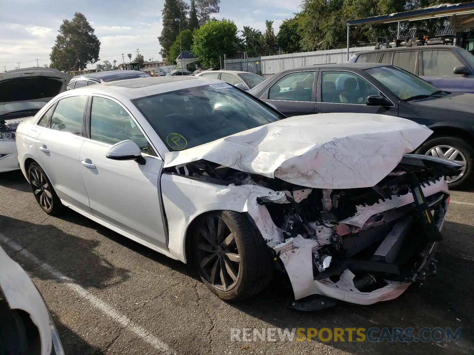 1 Photograph of a damaged car WAUHMAF40LN013164 AUDI A4 2020