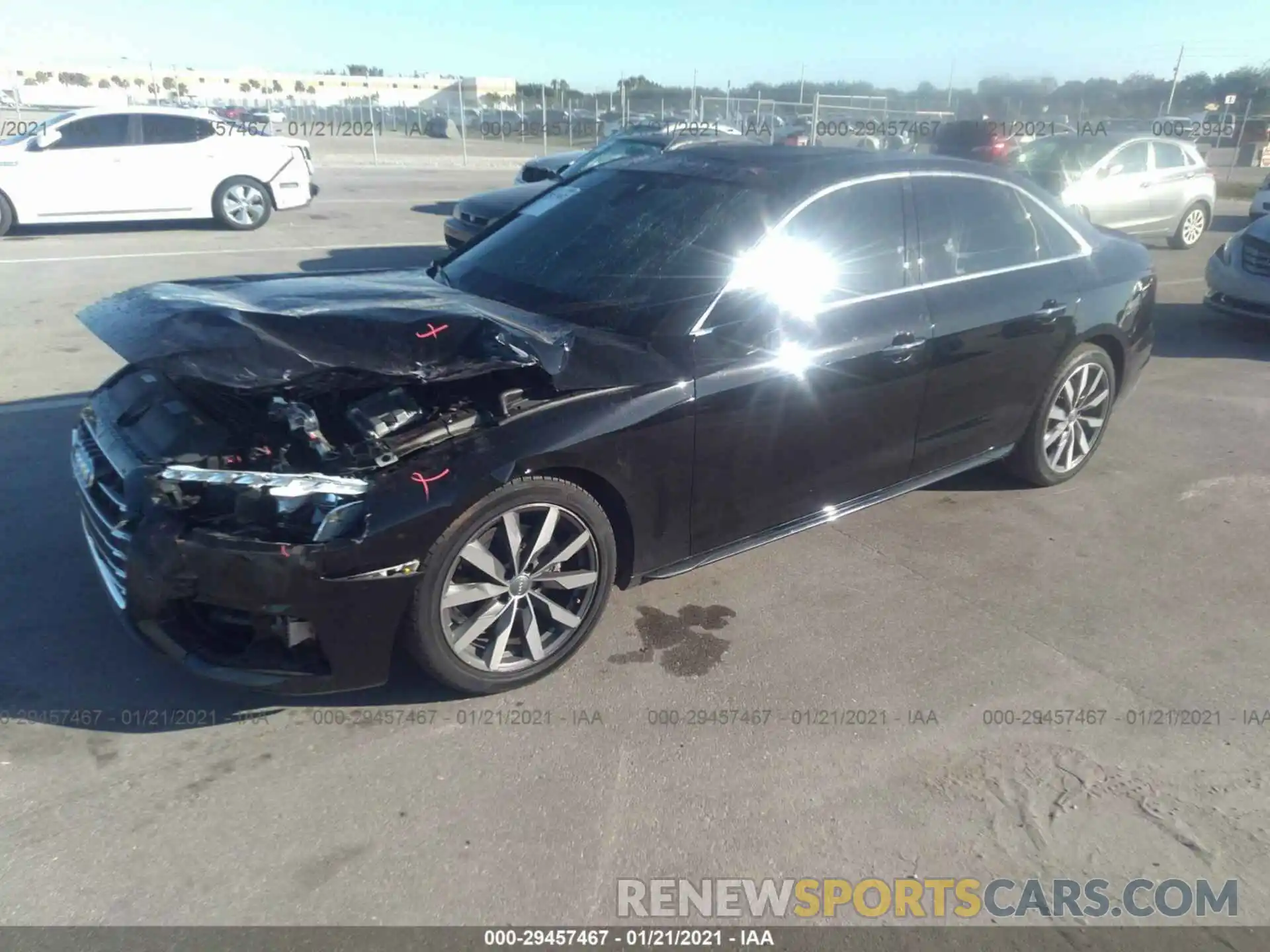 2 Photograph of a damaged car WAUHMAF42LN013103 AUDI A4 2020