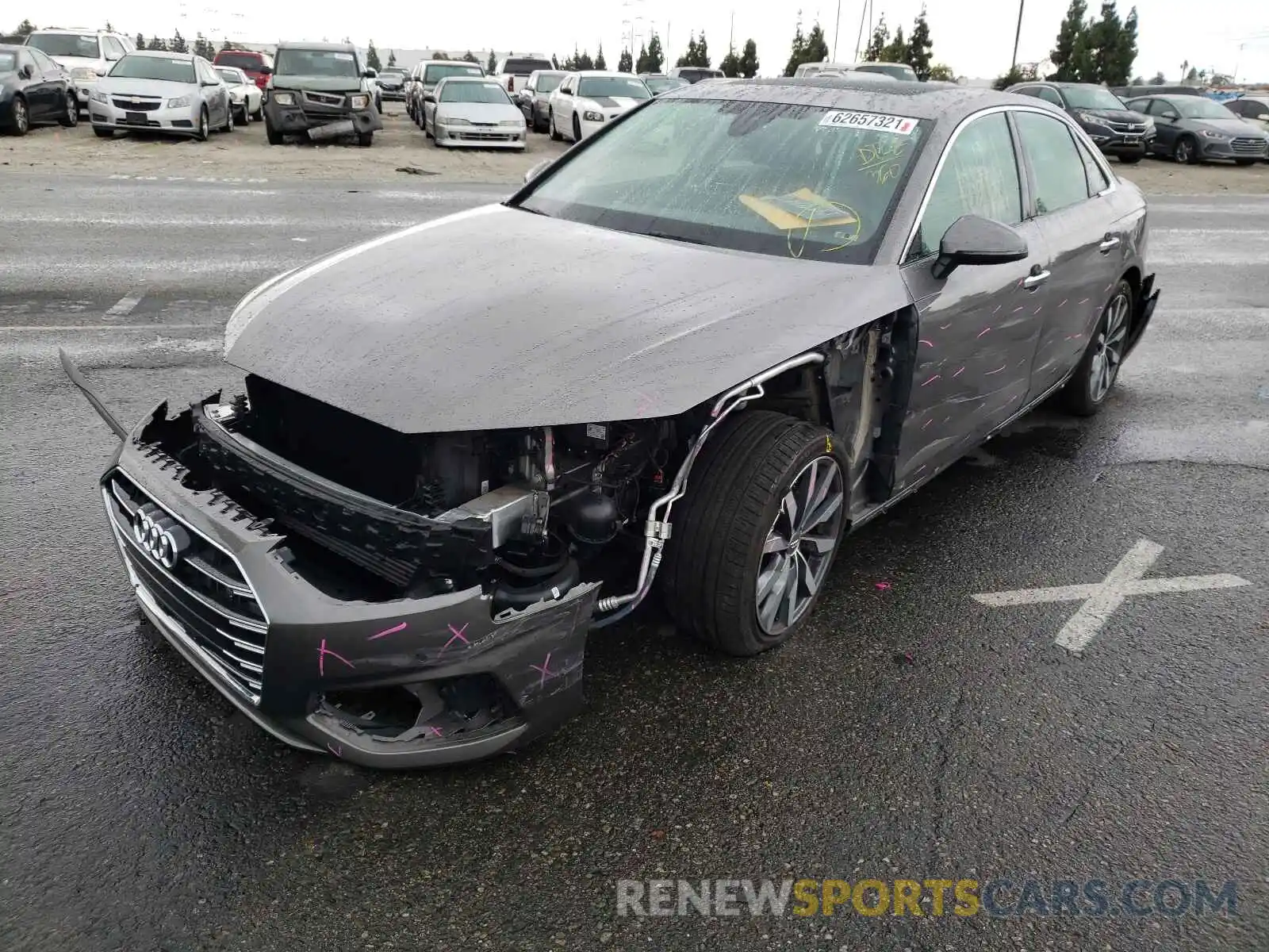 2 Photograph of a damaged car WAUHMAF45LA039413 AUDI A4 2020