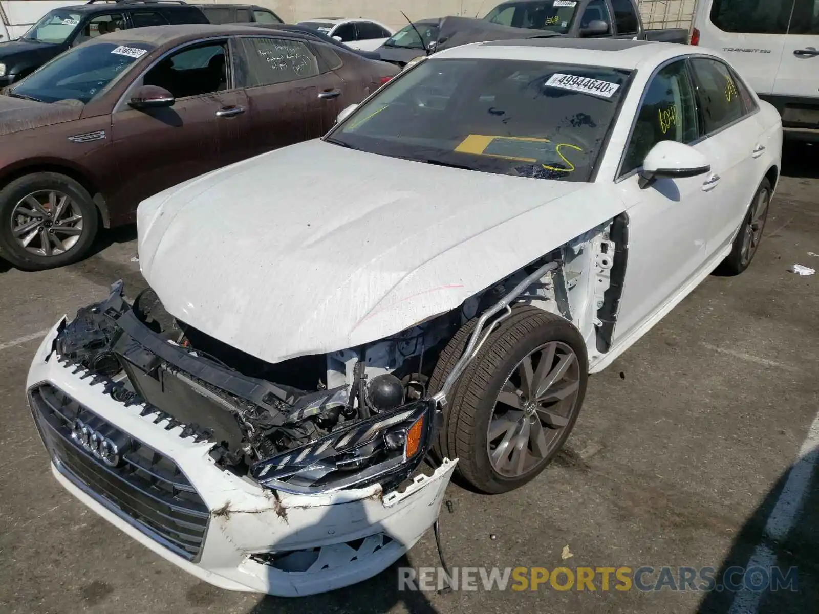 2 Photograph of a damaged car WAUHMAF48LA039227 AUDI A4 2020