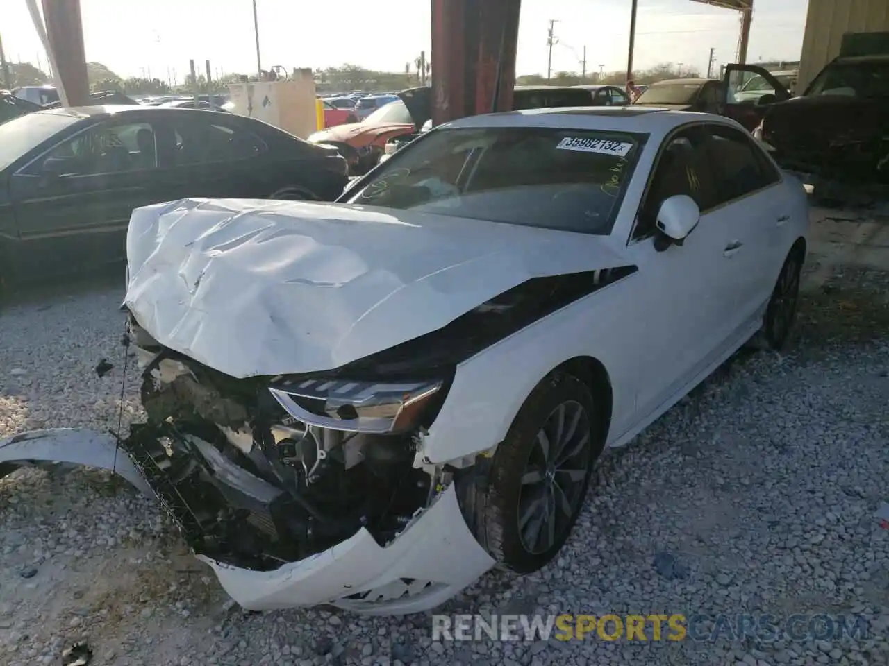 2 Photograph of a damaged car WAUHMAF4XLA072116 AUDI A4 2020