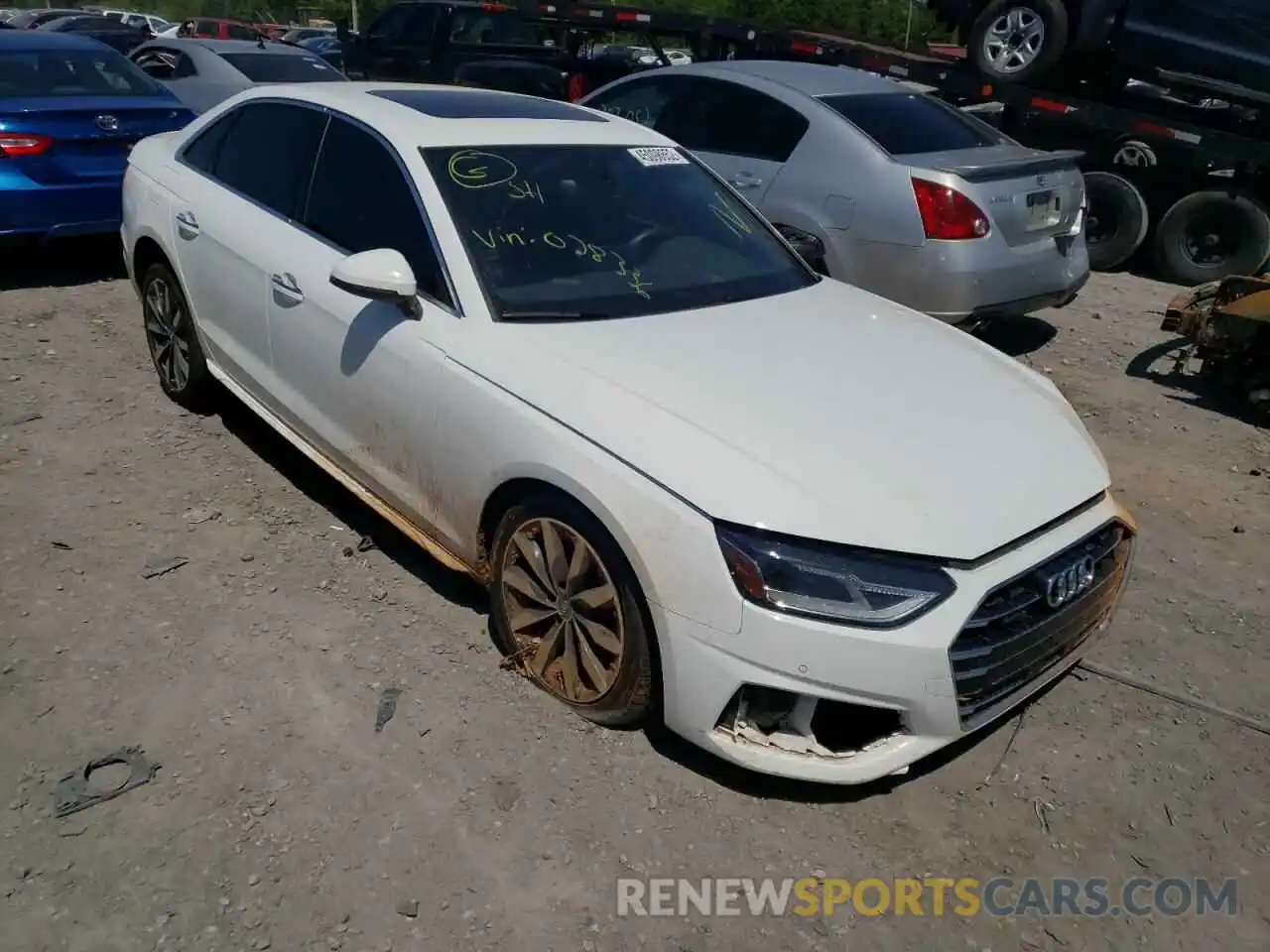 1 Photograph of a damaged car WAUABAF41MA028336 AUDI A4 2021