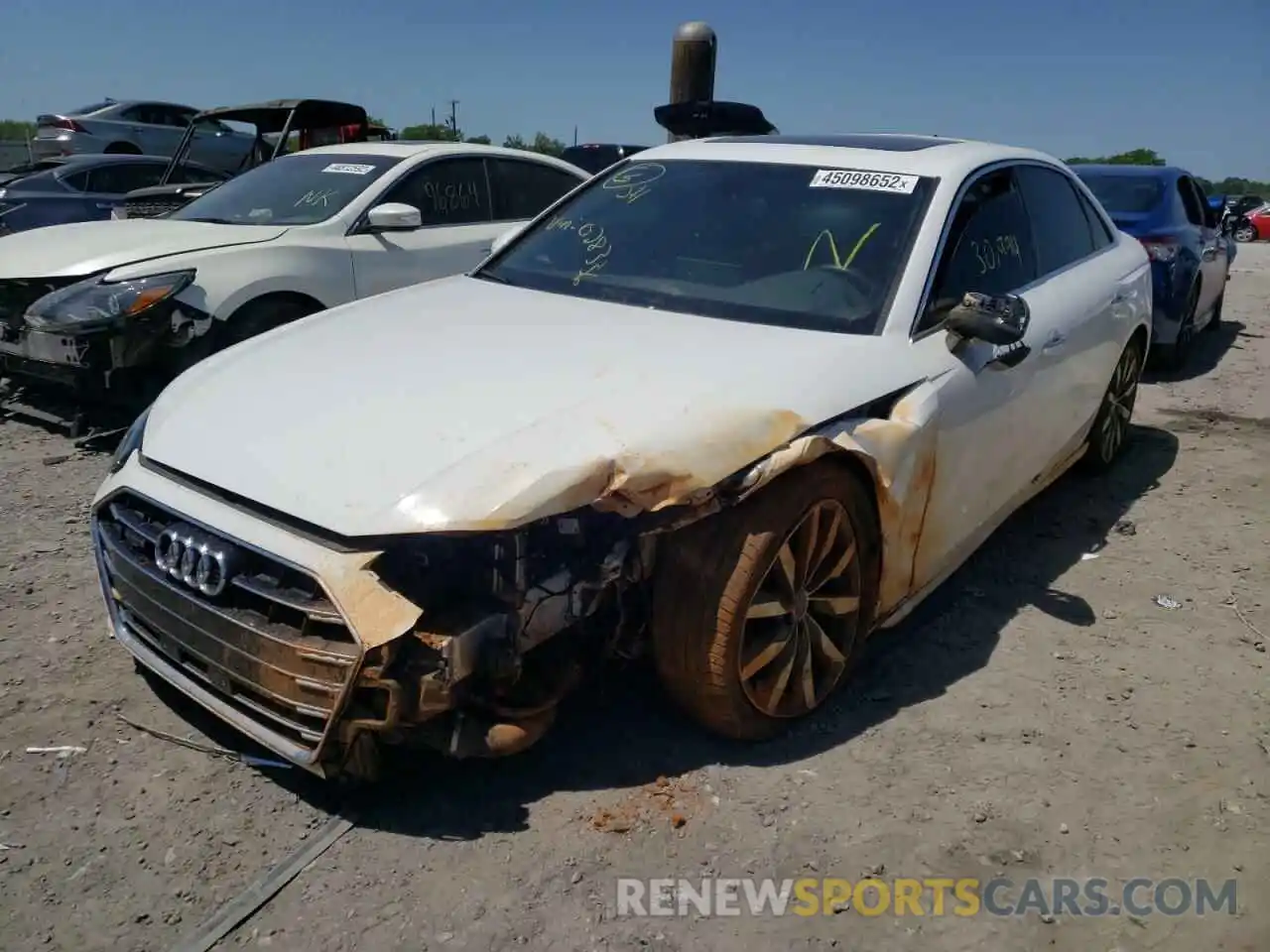 2 Photograph of a damaged car WAUABAF41MA028336 AUDI A4 2021