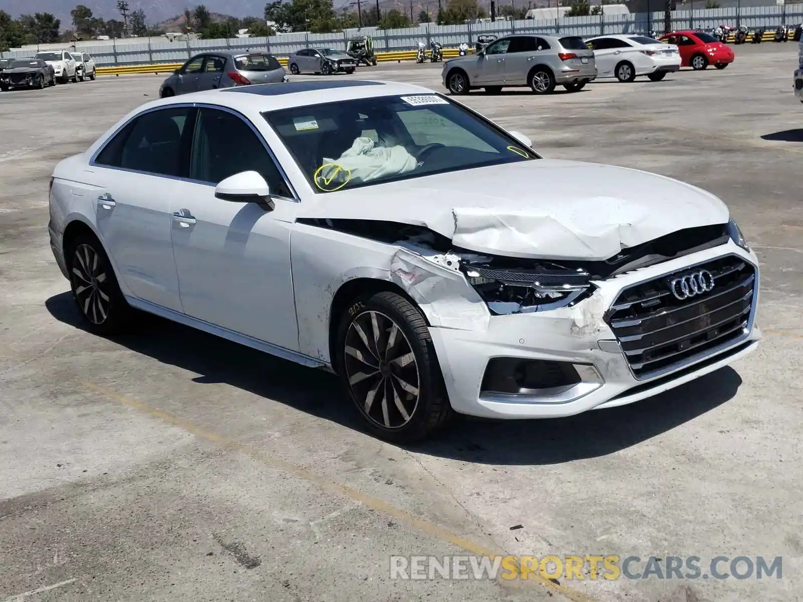 1 Photograph of a damaged car WAUABAF42MN007293 AUDI A4 2021