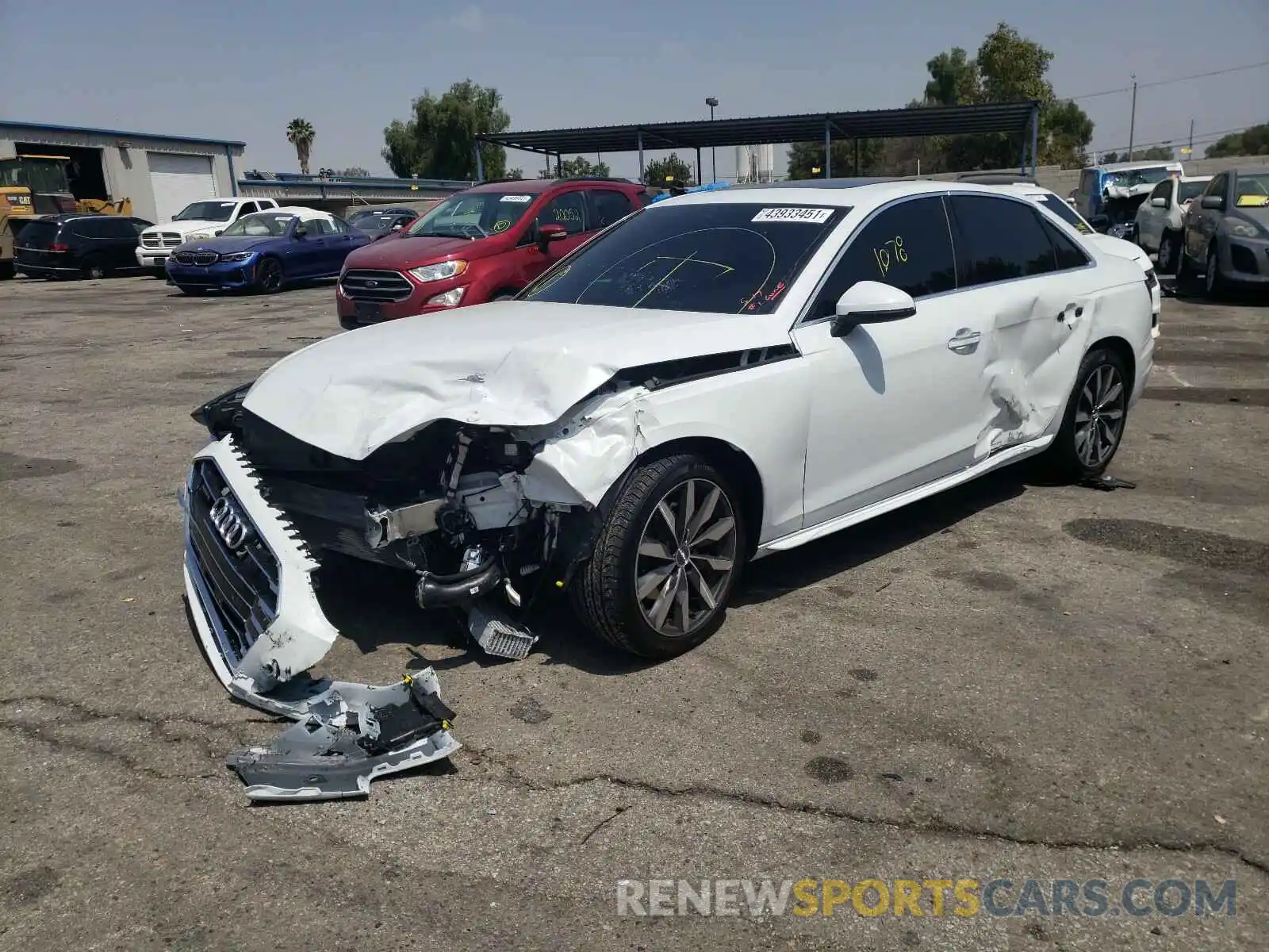 2 Photograph of a damaged car WAUABAF43MA015961 AUDI A4 2021