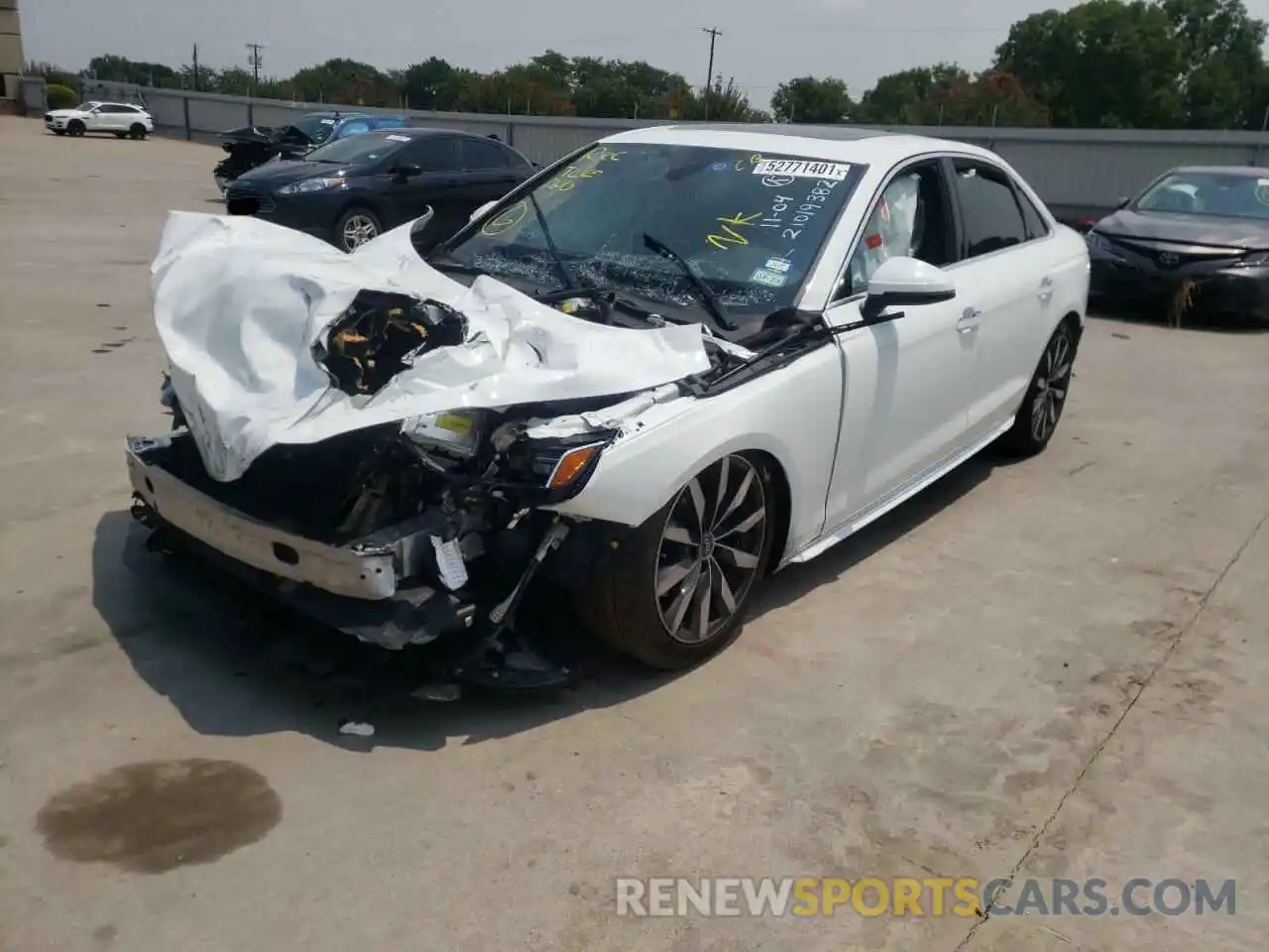 2 Photograph of a damaged car WAUABAF44MA028136 AUDI A4 2021