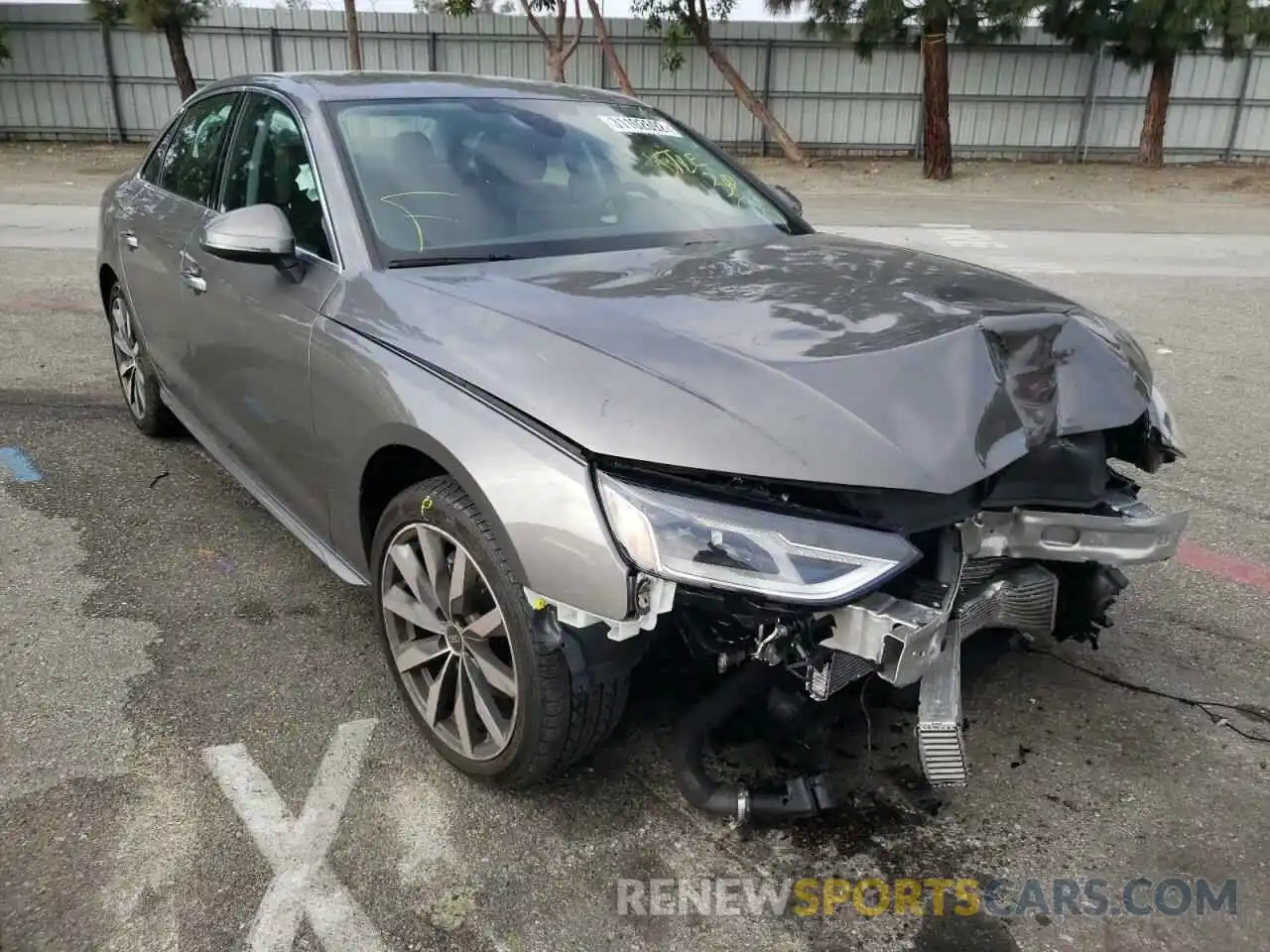 1 Photograph of a damaged car WAUABAF44MA032574 AUDI A4 2021