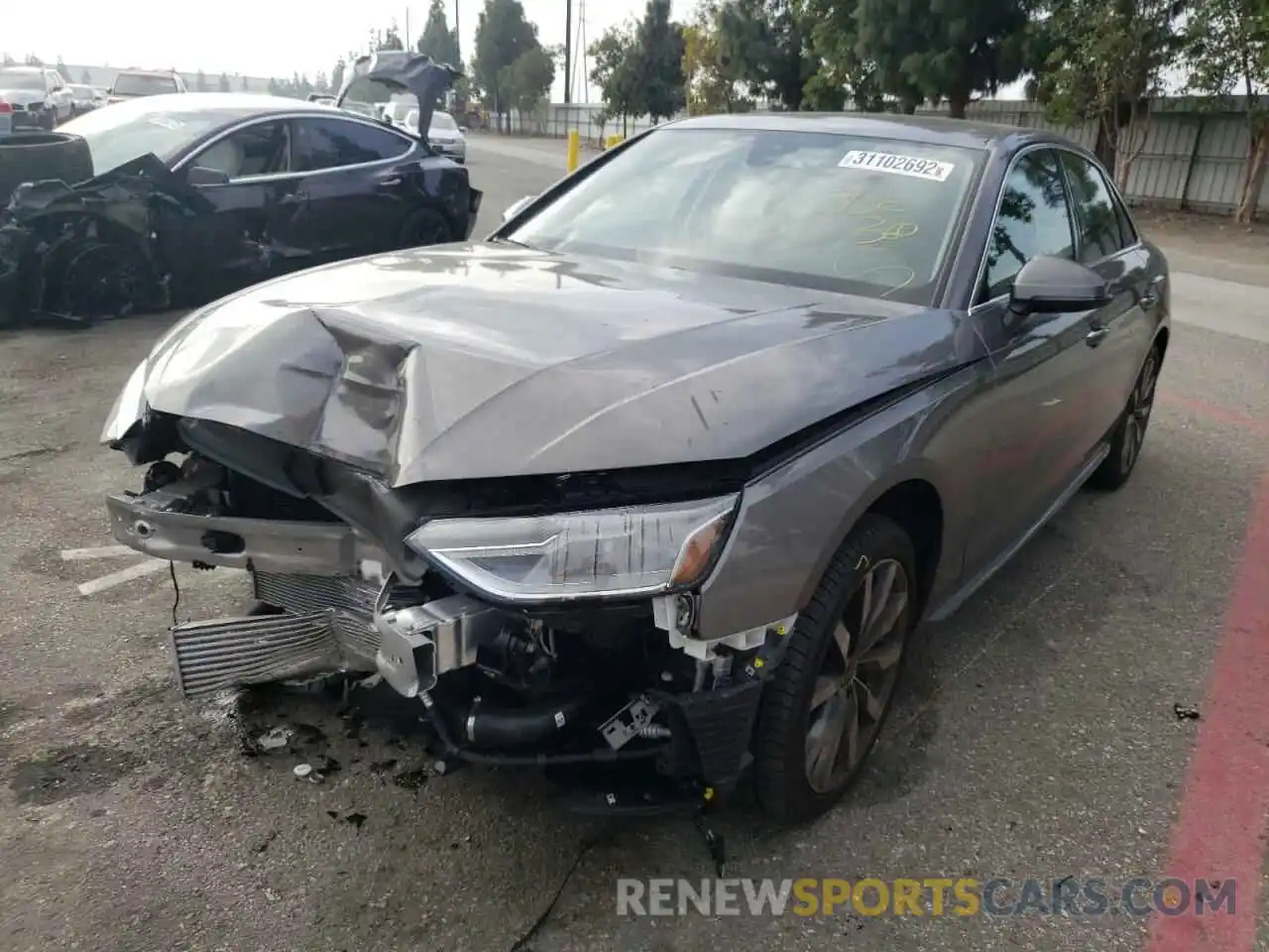 2 Photograph of a damaged car WAUABAF44MA032574 AUDI A4 2021