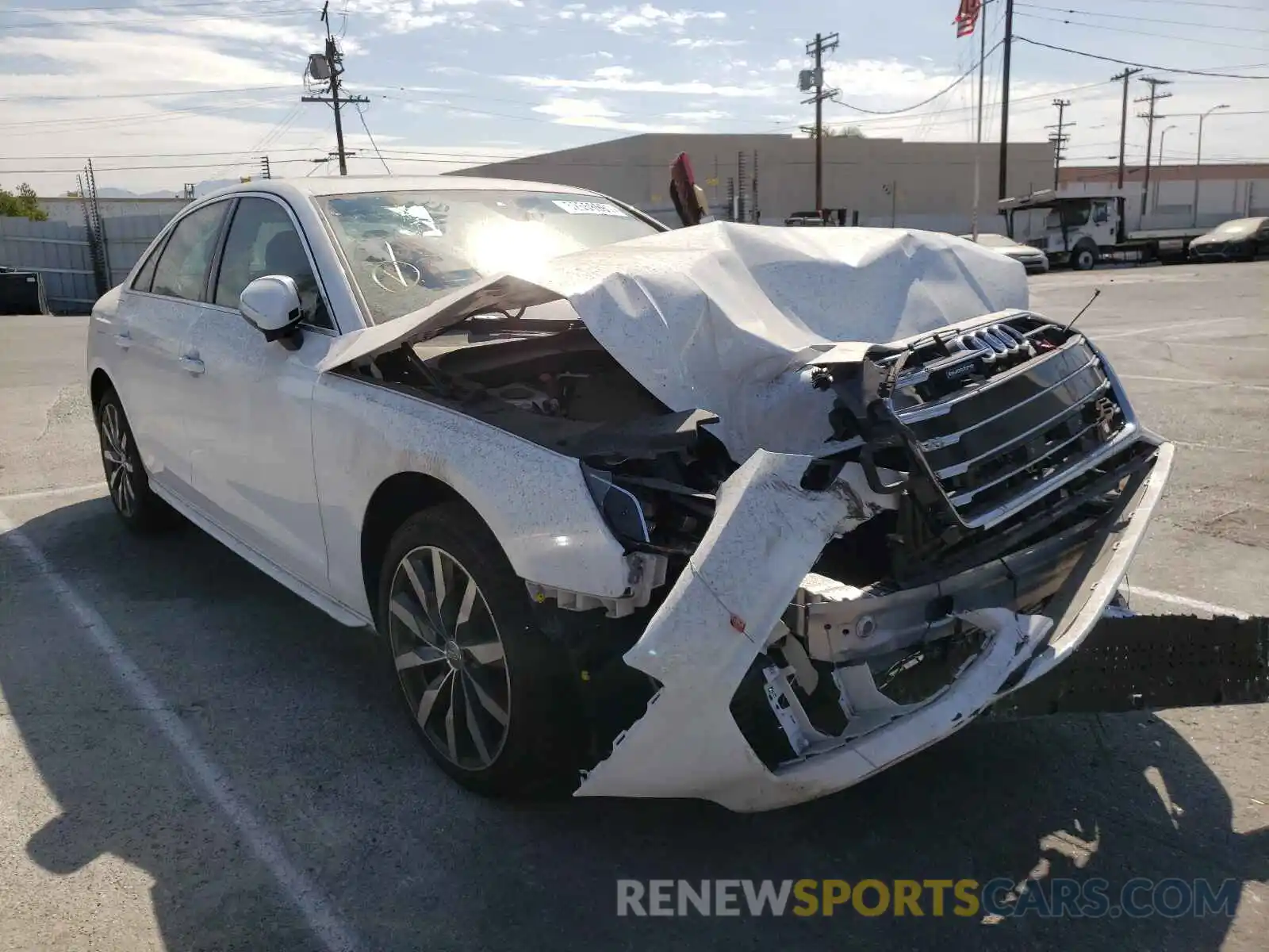 1 Photograph of a damaged car WAUABAF47MN002641 AUDI A4 2021