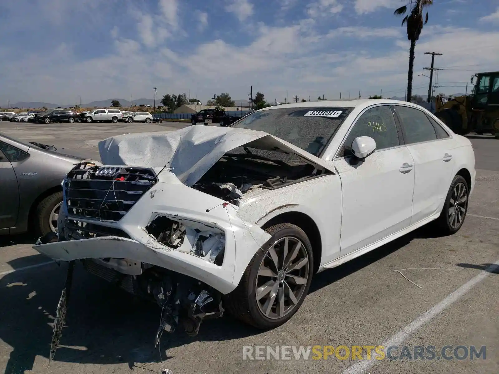 2 Photograph of a damaged car WAUABAF47MN002641 AUDI A4 2021