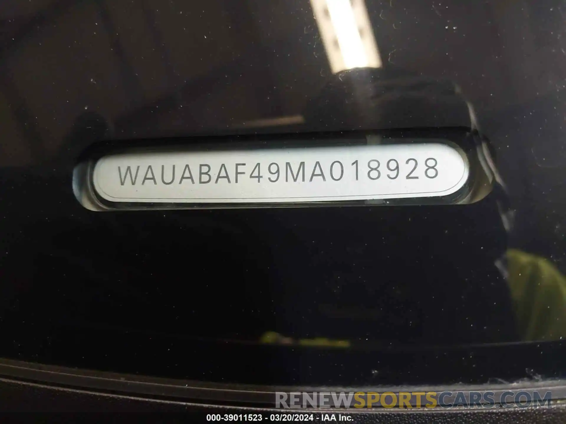 9 Фотография поврежденного автомобиля WAUABAF49MA018928 AUDI A4 2021