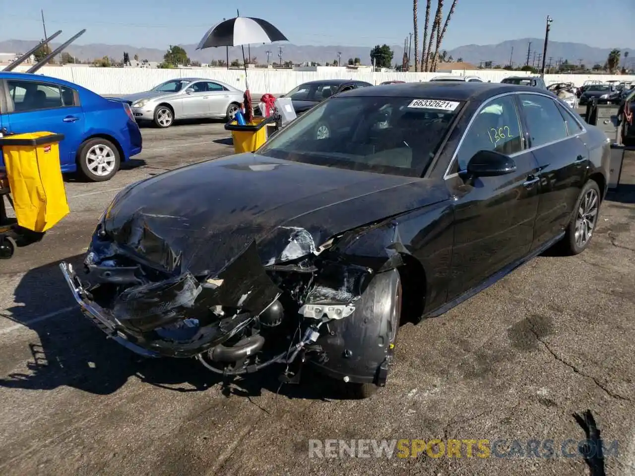 2 Photograph of a damaged car WAUABAF4XMA066647 AUDI A4 2021