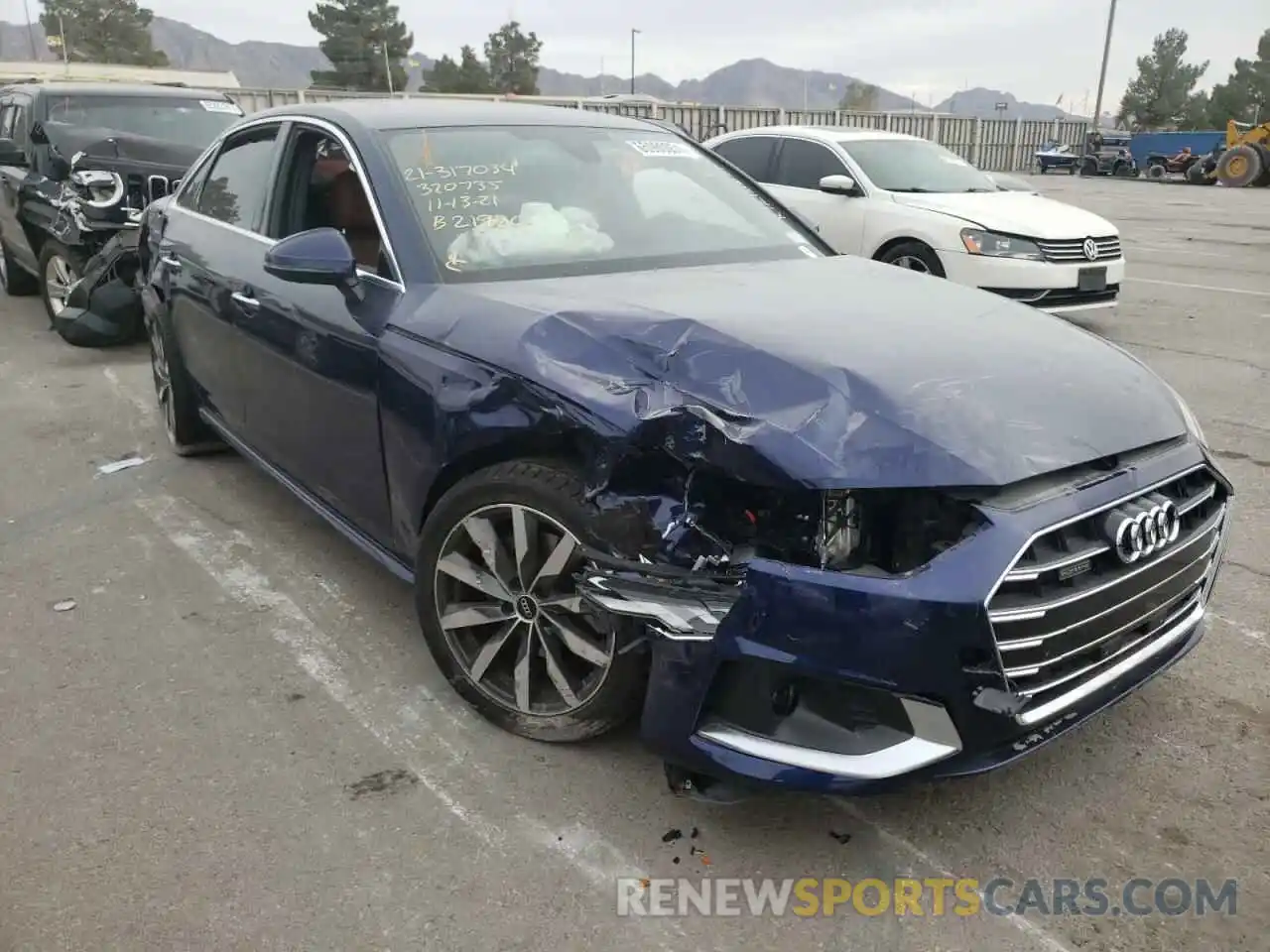 1 Photograph of a damaged car WAUBBAF41MA071482 AUDI A4 2021