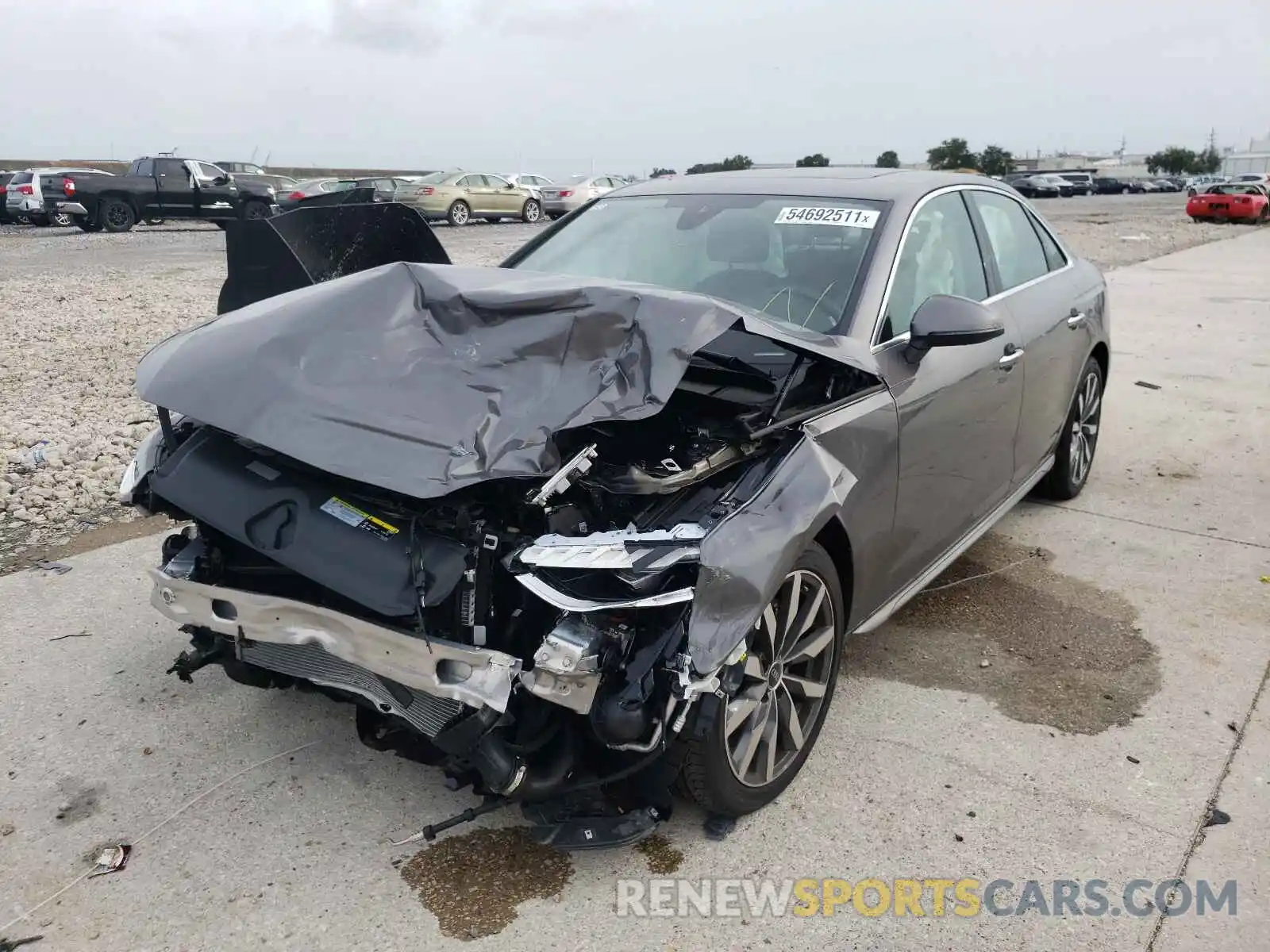 2 Photograph of a damaged car WAUBBAF43MN011888 AUDI A4 2021